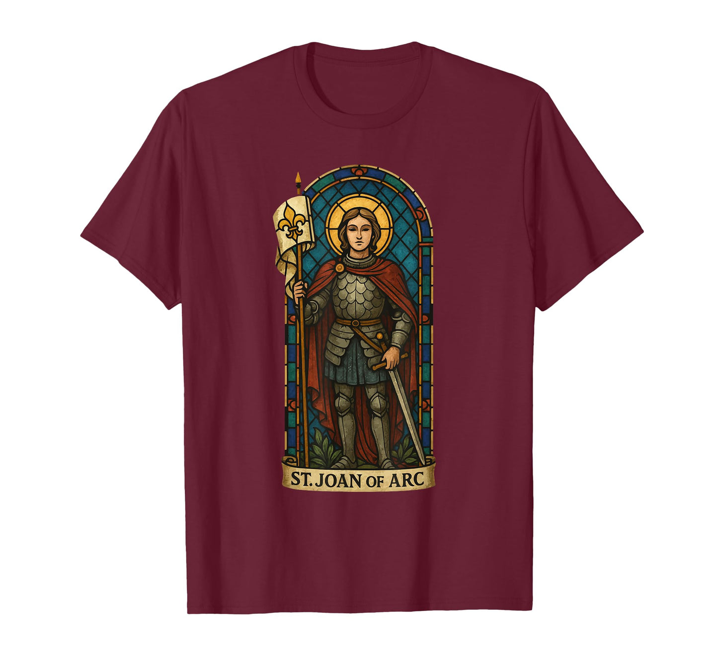 Stained Glass St. Joan of Arc T-Shirt
