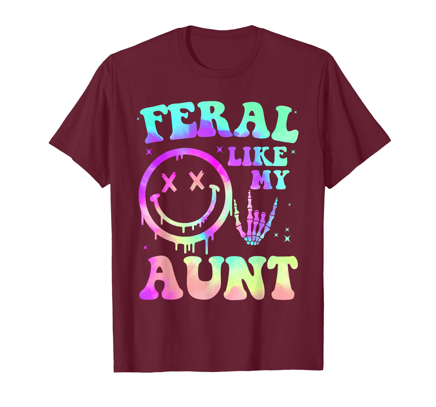 Feral Like My Aunt Funny Feral Nephew Niece Aunt Mothers Day T-Shirt