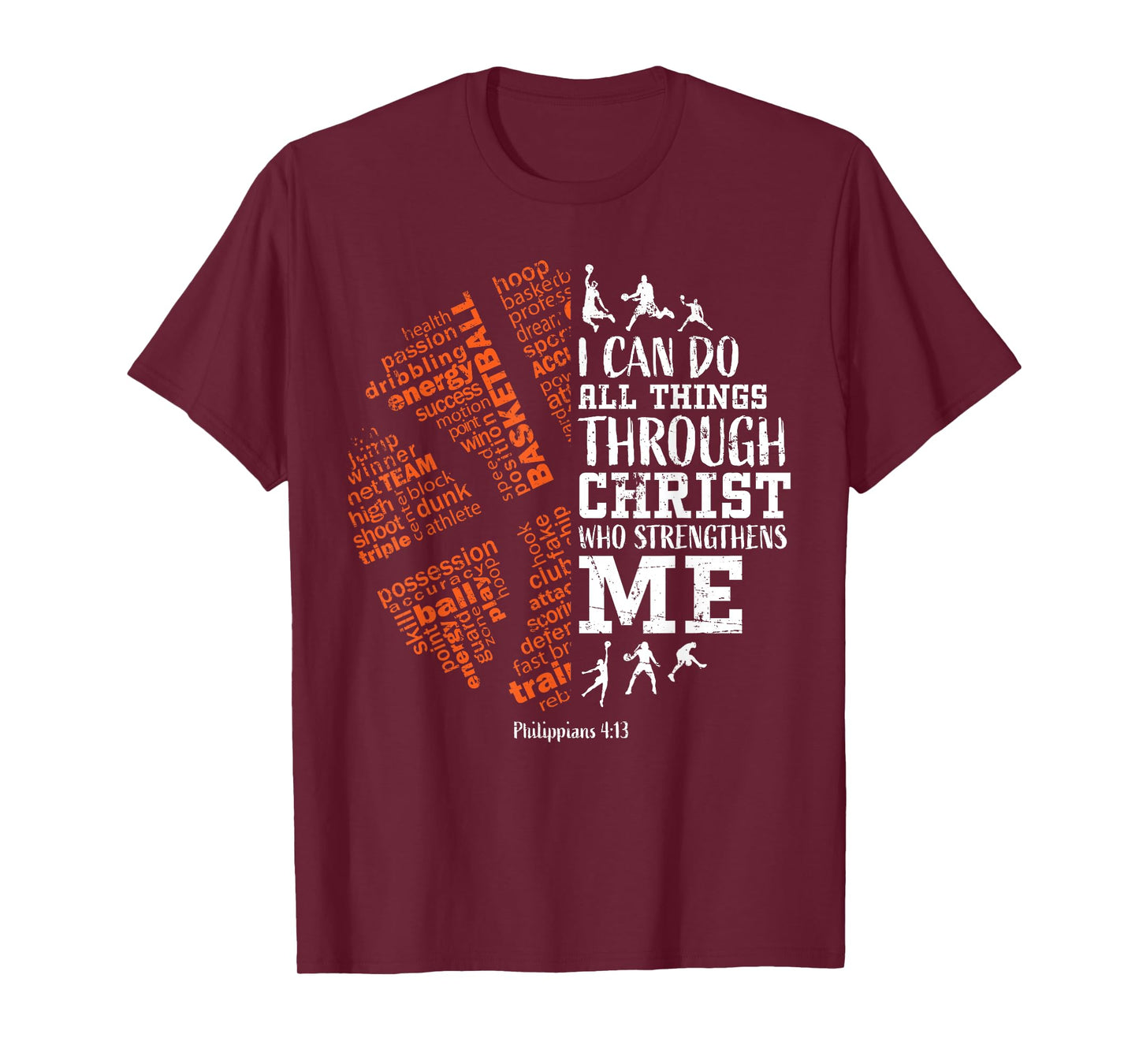 Basketball Sayings Christian Verse Teen Boys Kids Graphic T-Shirt