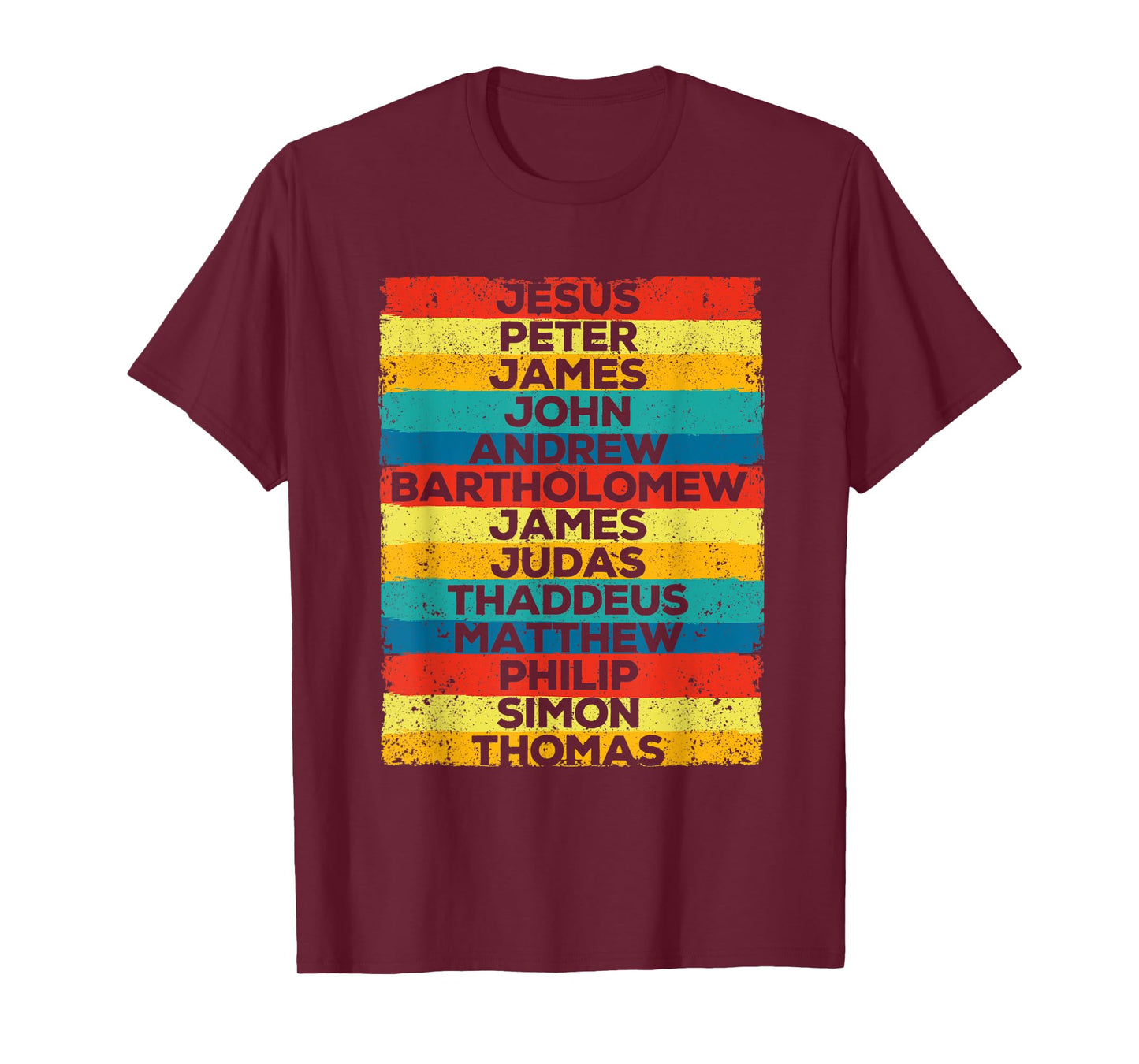 Jesus Christ 12 Apostles Disciples Funny Christmas Religous T-Shirt