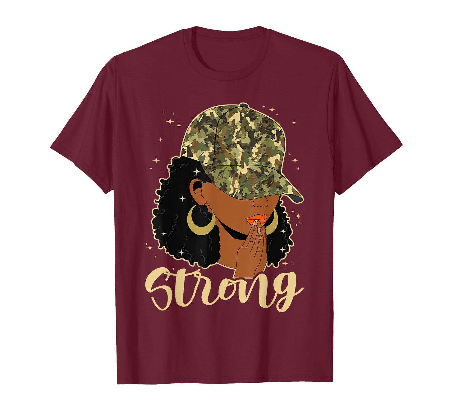 Strong Black Woman Praying Afro African American Christian T-Shirt