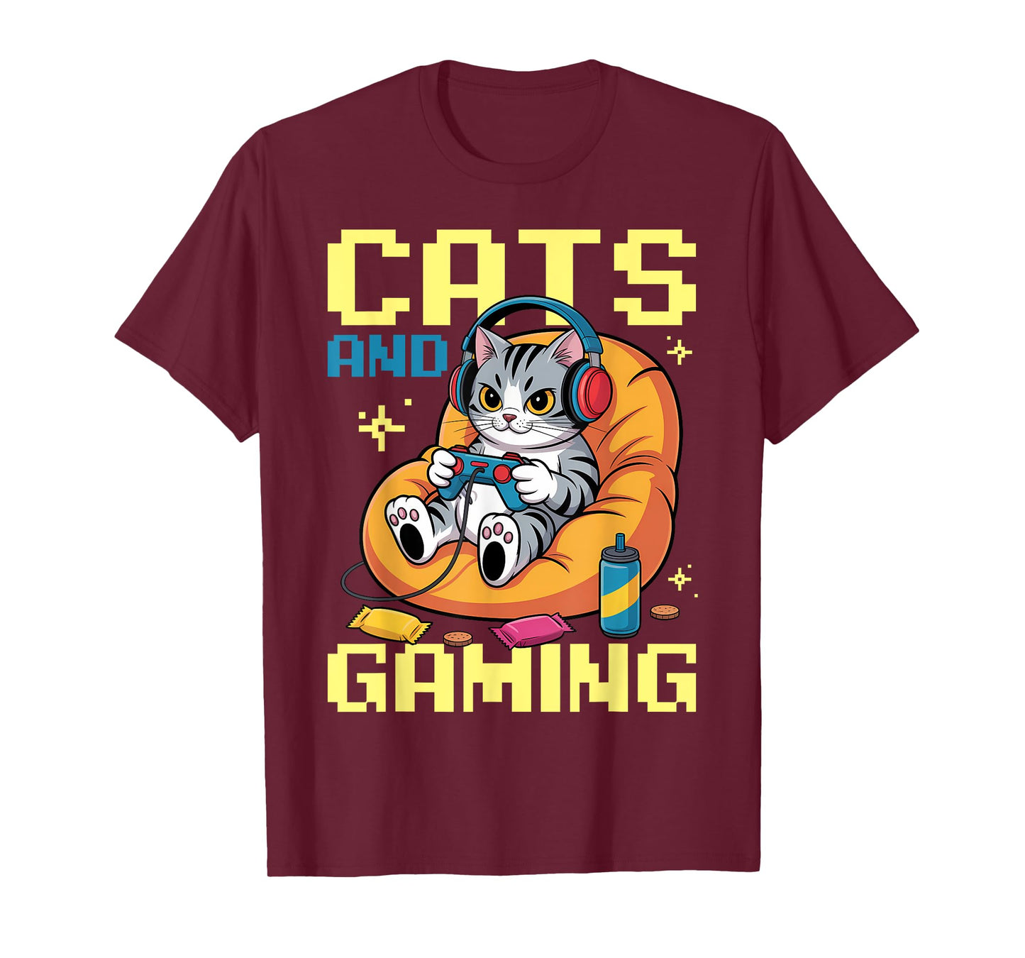 Gamer Gaming Cat Video Game T-Shirt