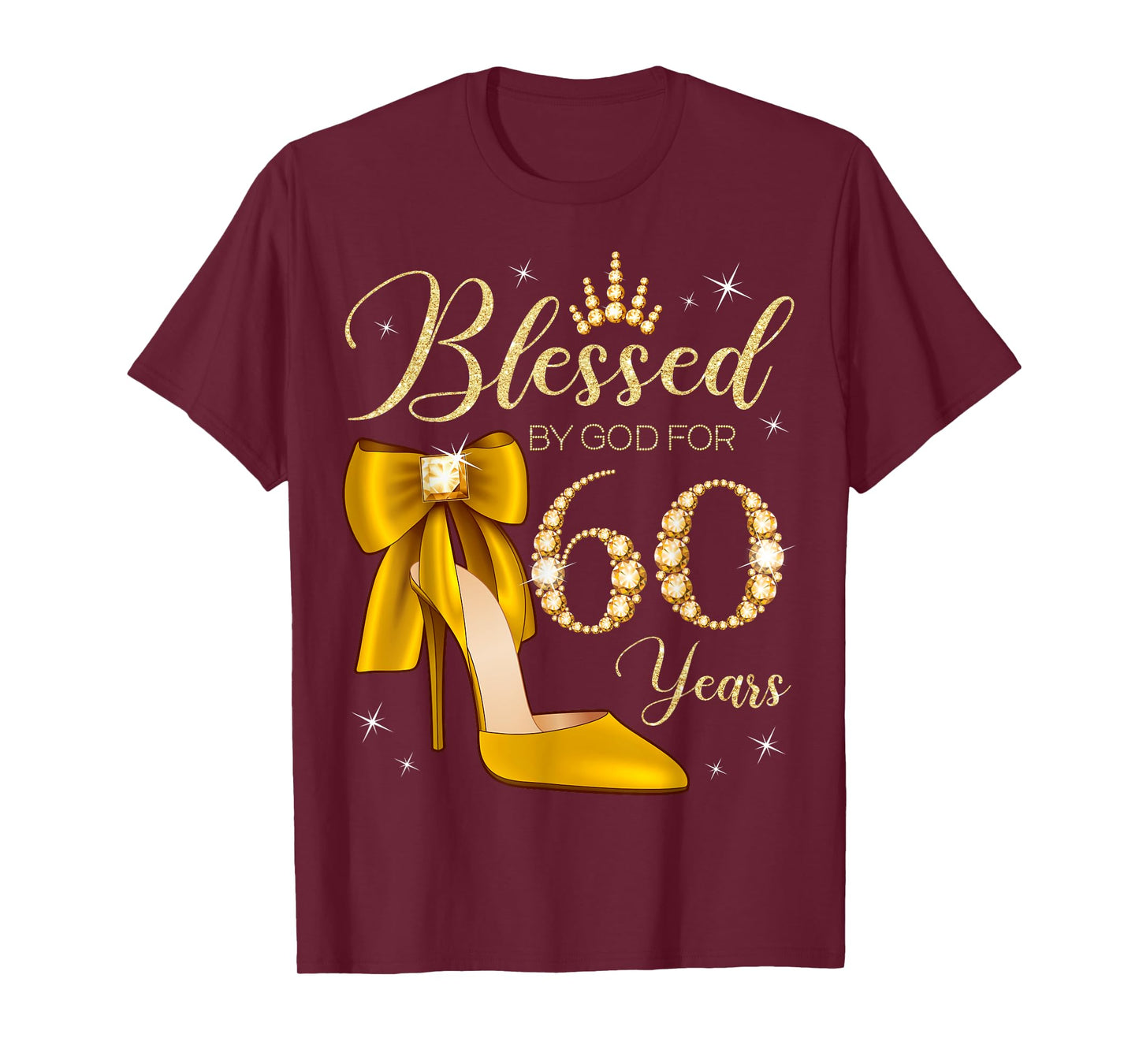 Blessed By God For 60 Years Old 60th Birthday Woman Queen T-Shirt