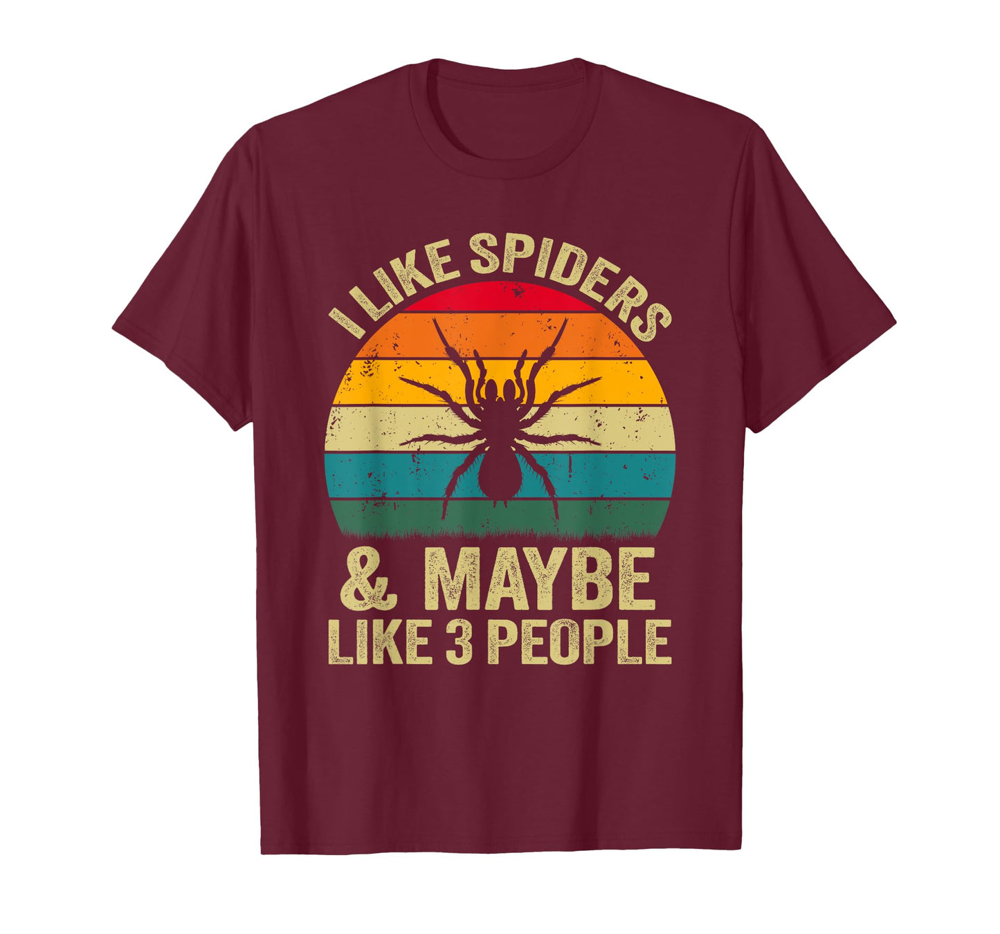 I Like Spiders And Maybe Like 3 People, Funny Spider Retro T-Shirt