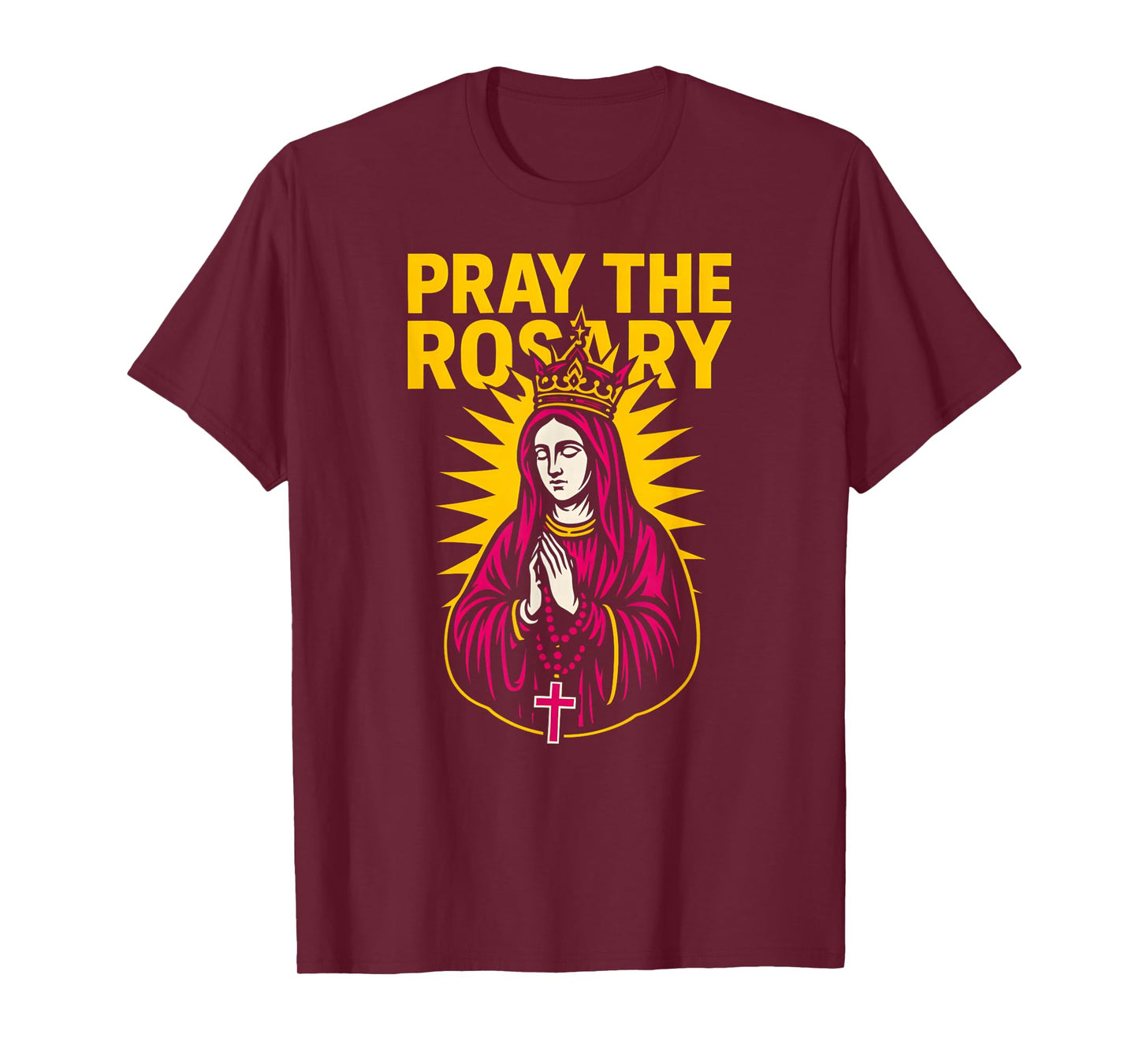 Catholic Pray The Rosary Vintage Mens Surgery Recover T-Shirt