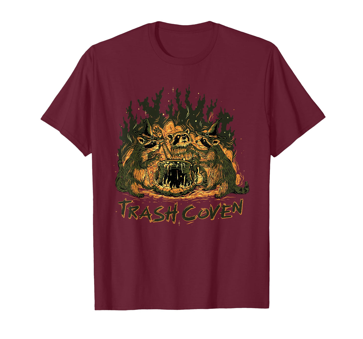 Trash Coven | Funny Wiccan Pagan Witch | Racoon | Animal T-Shirt