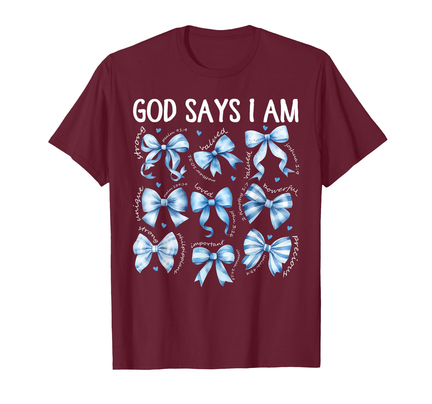God Says I Am Coquette Bow Day Christian Women T-Shirt