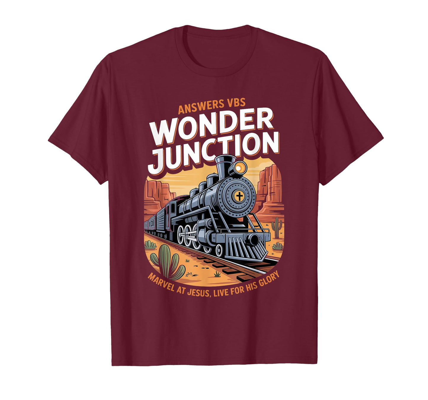 Vintage Answers VBS Wonder Junction Christian Train Theme T-Shirt