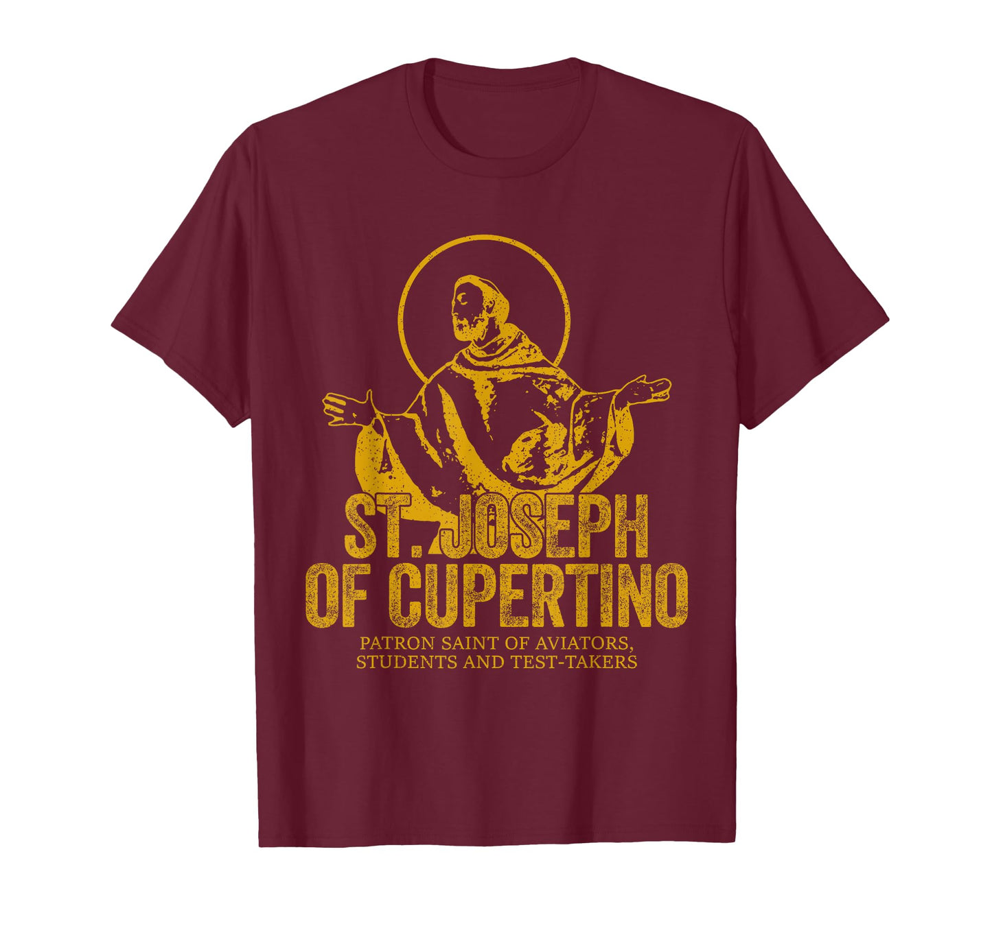 Catholicism Gold St. Joseph Of Cupertino Christian Saint T-Shirt