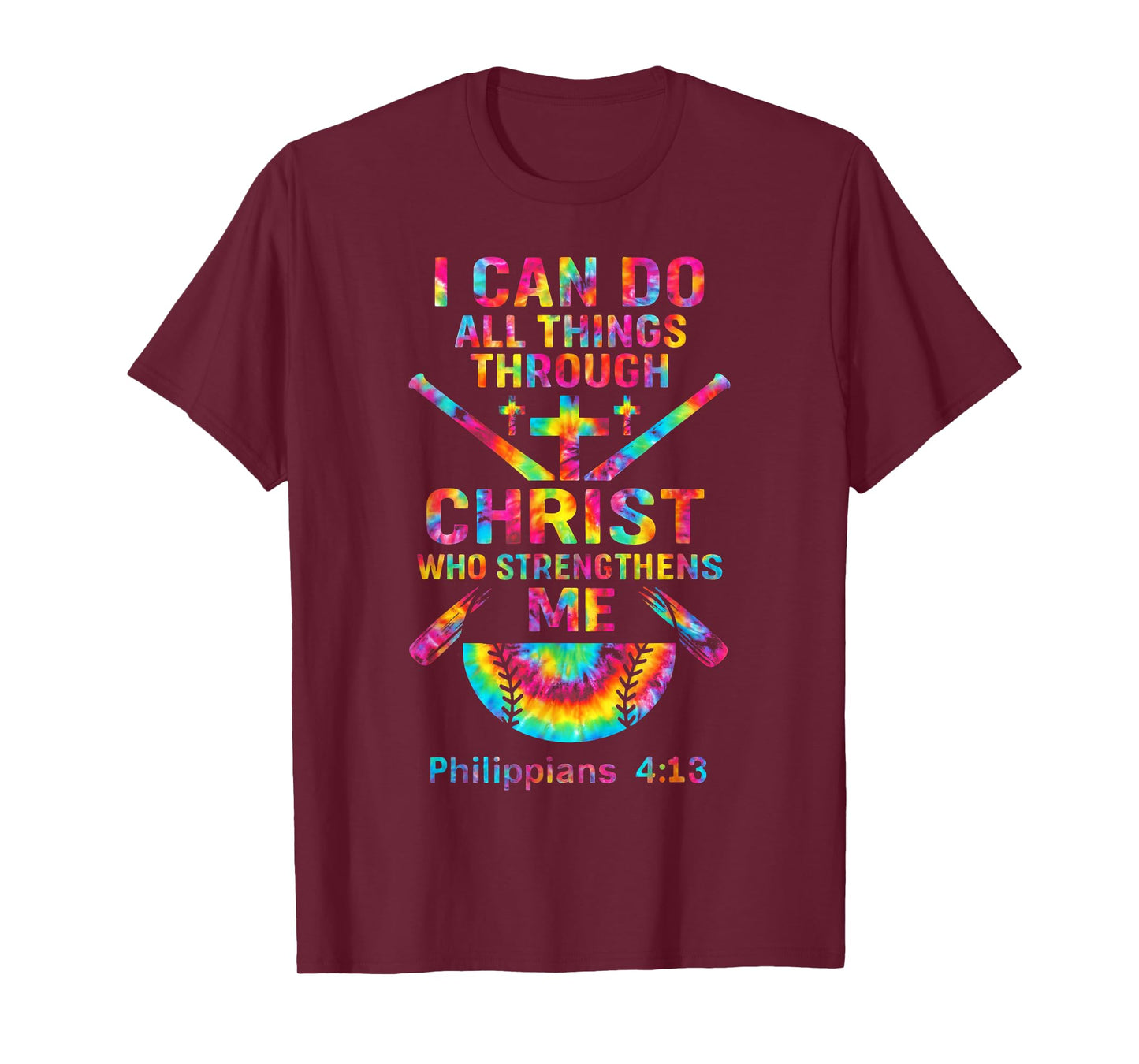 Christian Softball Athlete Christ Centered T-Shirt