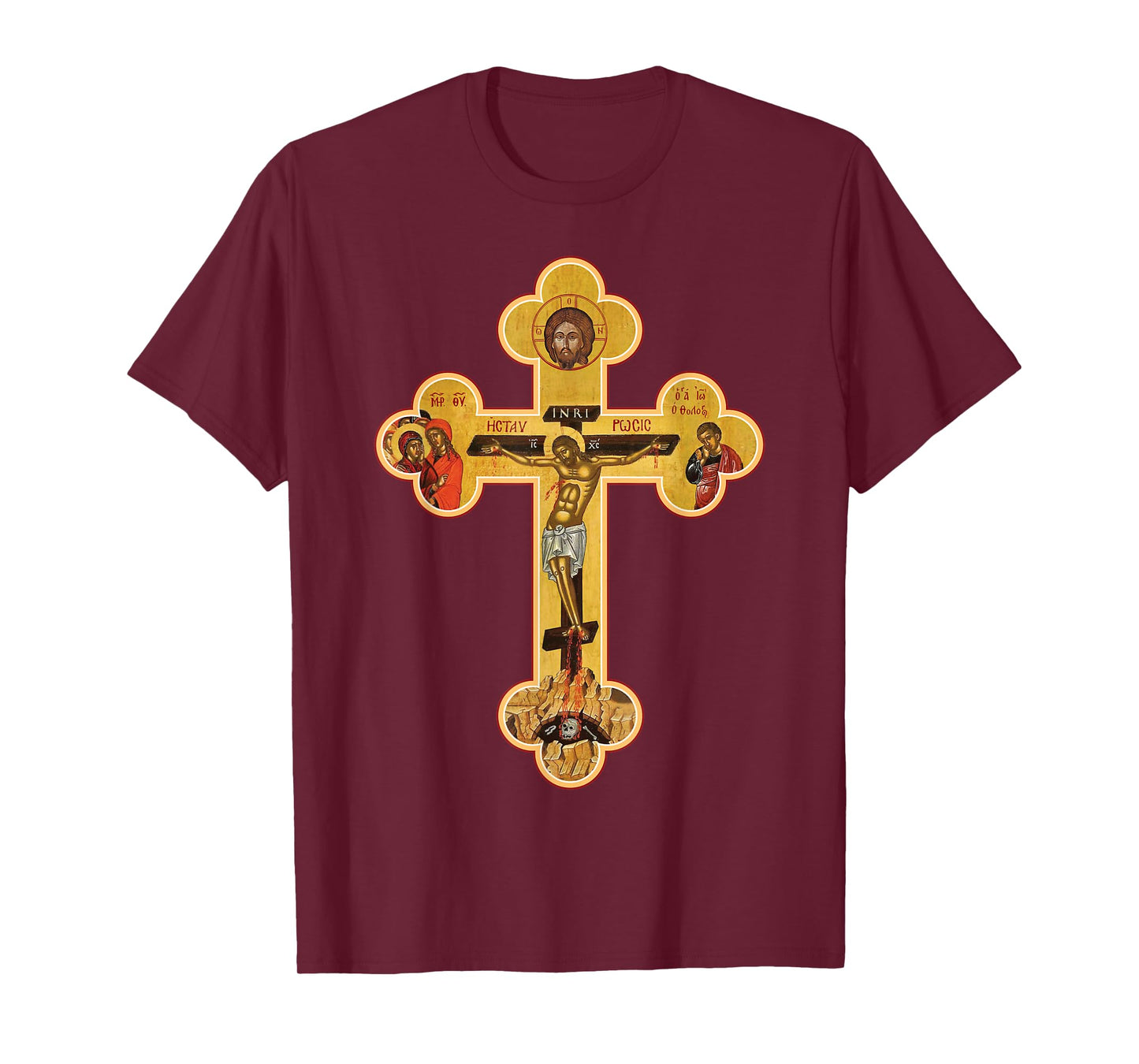 Greek Orthodox Jesus Christ Cross Icon T-Shirt