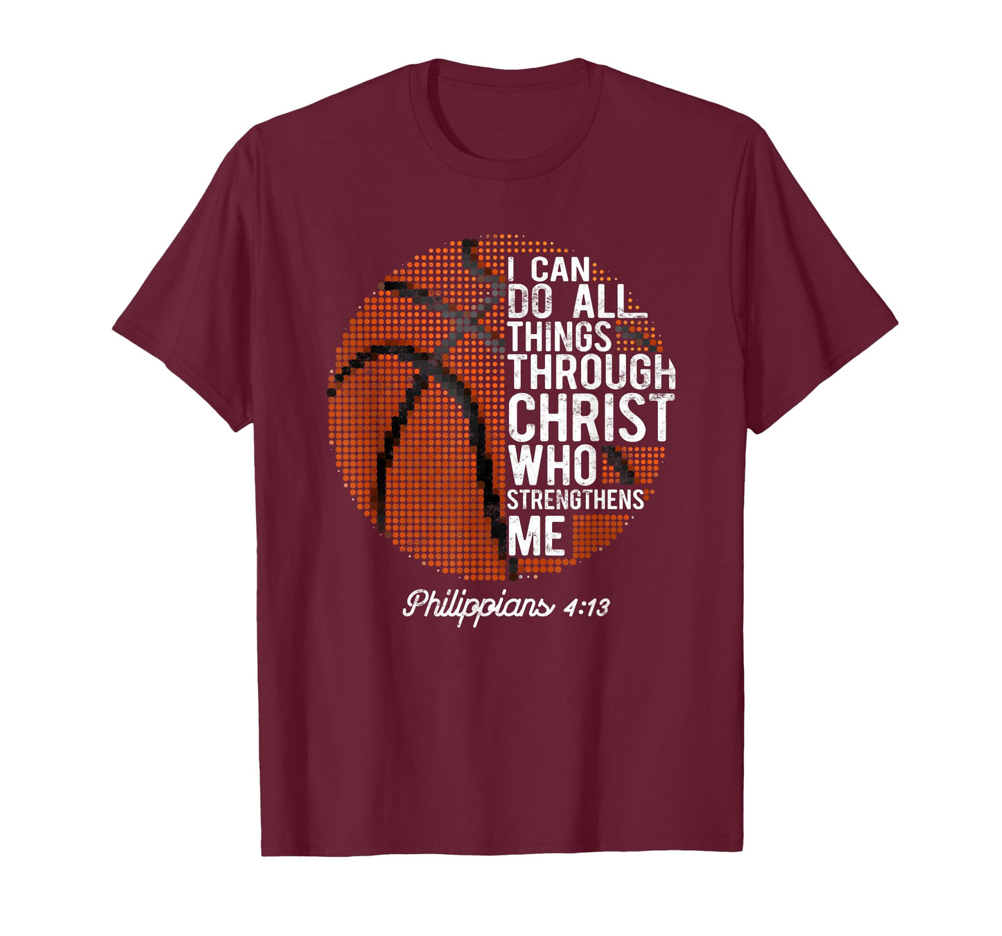 Christian Basketball I Can Do All Things Philippians 4:13 T-Shirt