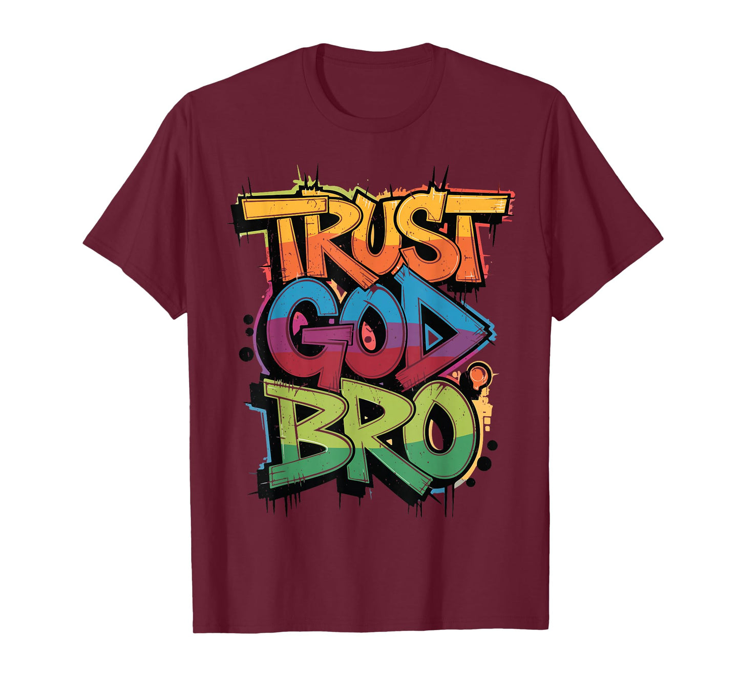 Mens Trust God Bro Funny Christian Faith Humorous Jesus Gift T-Shirt