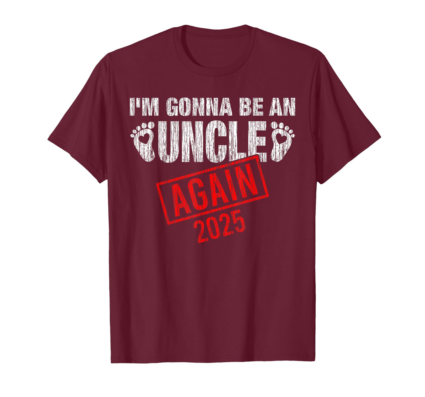 I'm Gonna Be An Uncle Again 2025 Fathers Day Vintage Mens T-Shirt