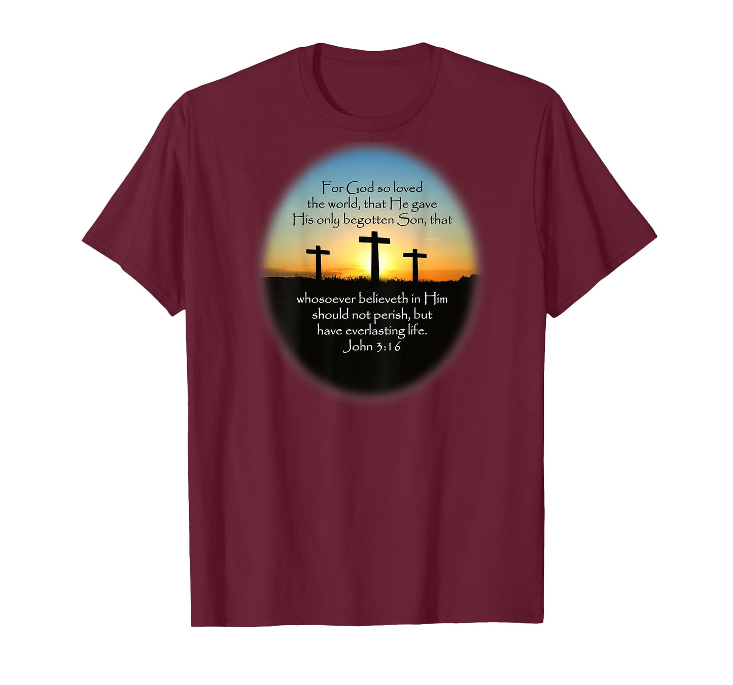 John 3:16 KJV Bible (Printed on back) T-Shirt