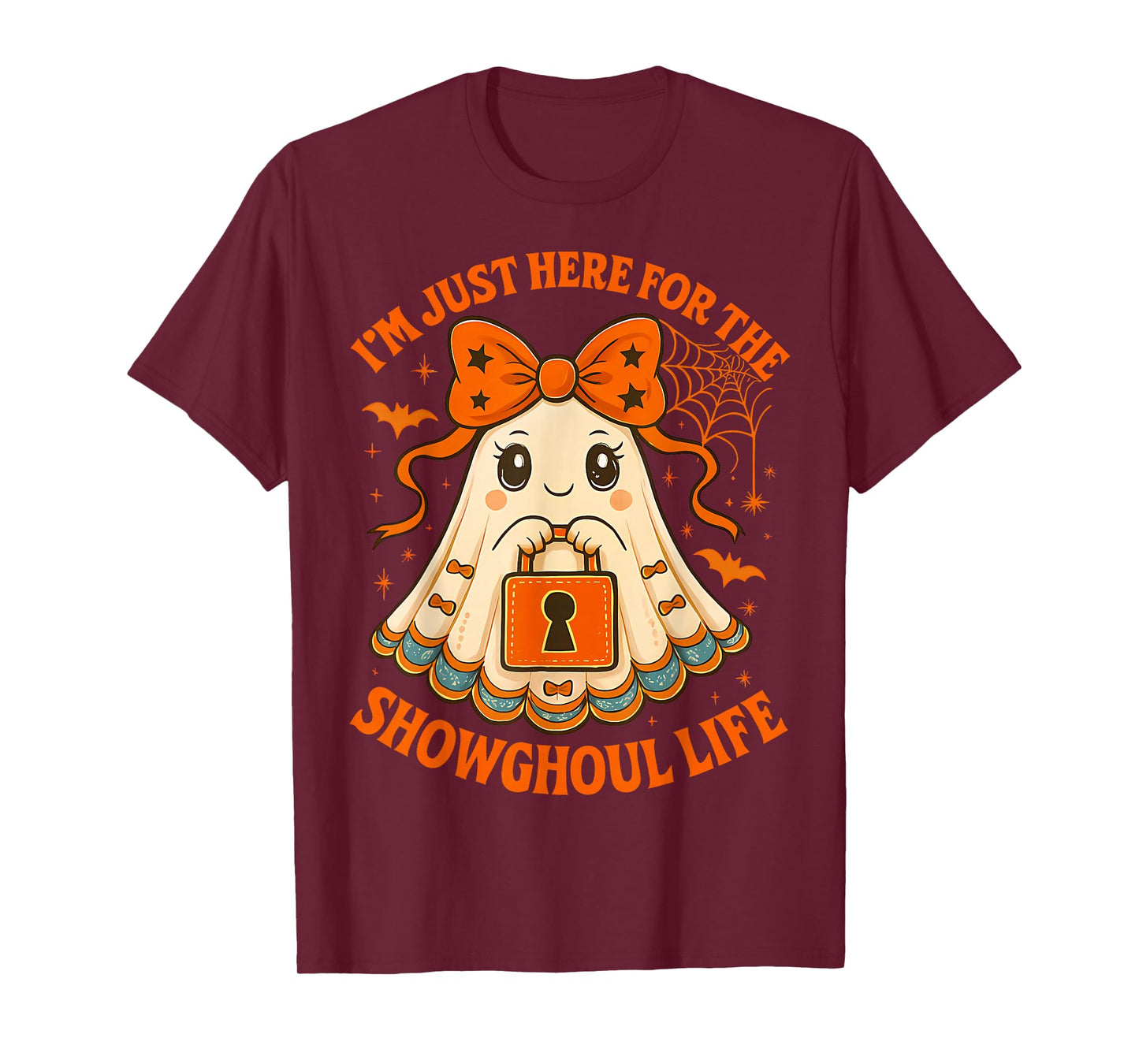 Halloween Showghoul Life Ghost Orange Bow Women Girl T-Shirt