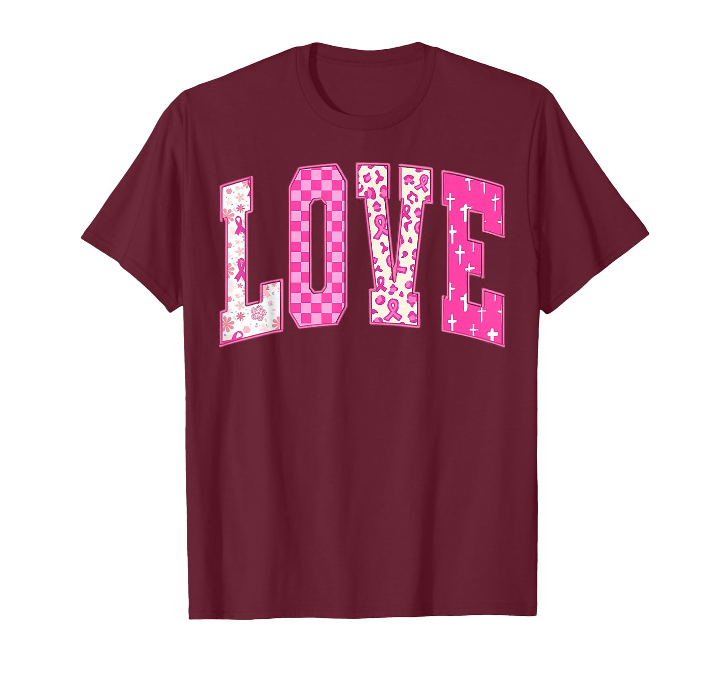 Breast Cancer Christian Fight Hope Faith Love Matching Group T-Shirt