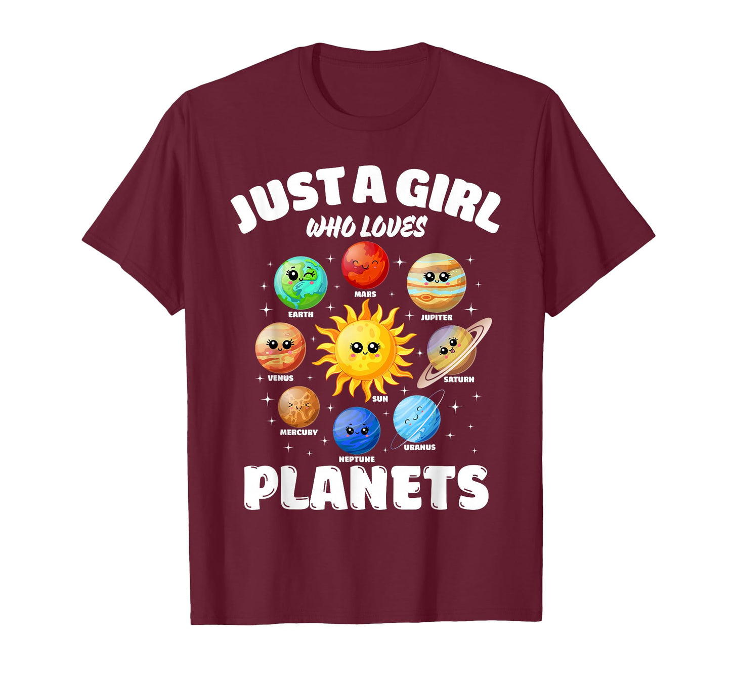 Just A Girl Who Loves Planets, Solar Space Science Lover T-Shirt