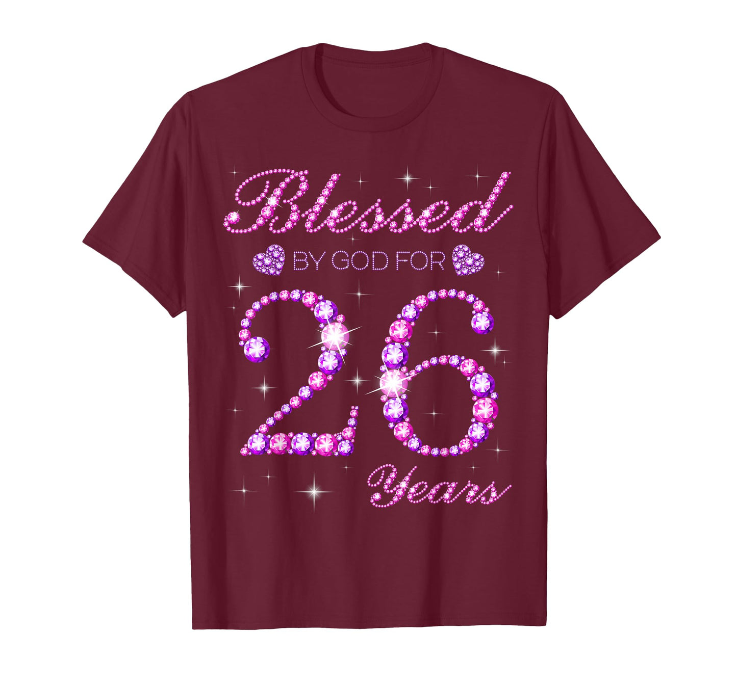Blessed by God for 26 Years Old 26th Birthday Party T-Shirt