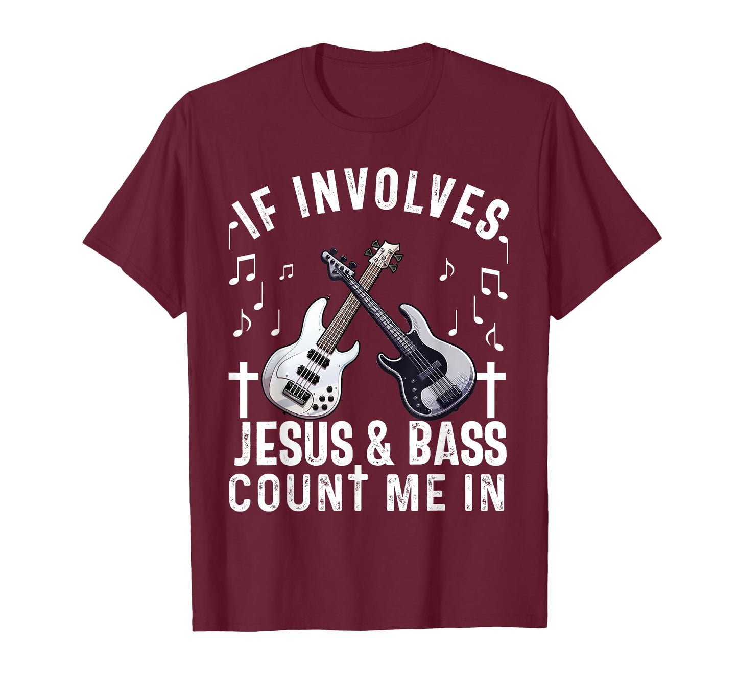 Christian Bass Guitar Player Worship Jesus Bassist Music T-Shirt