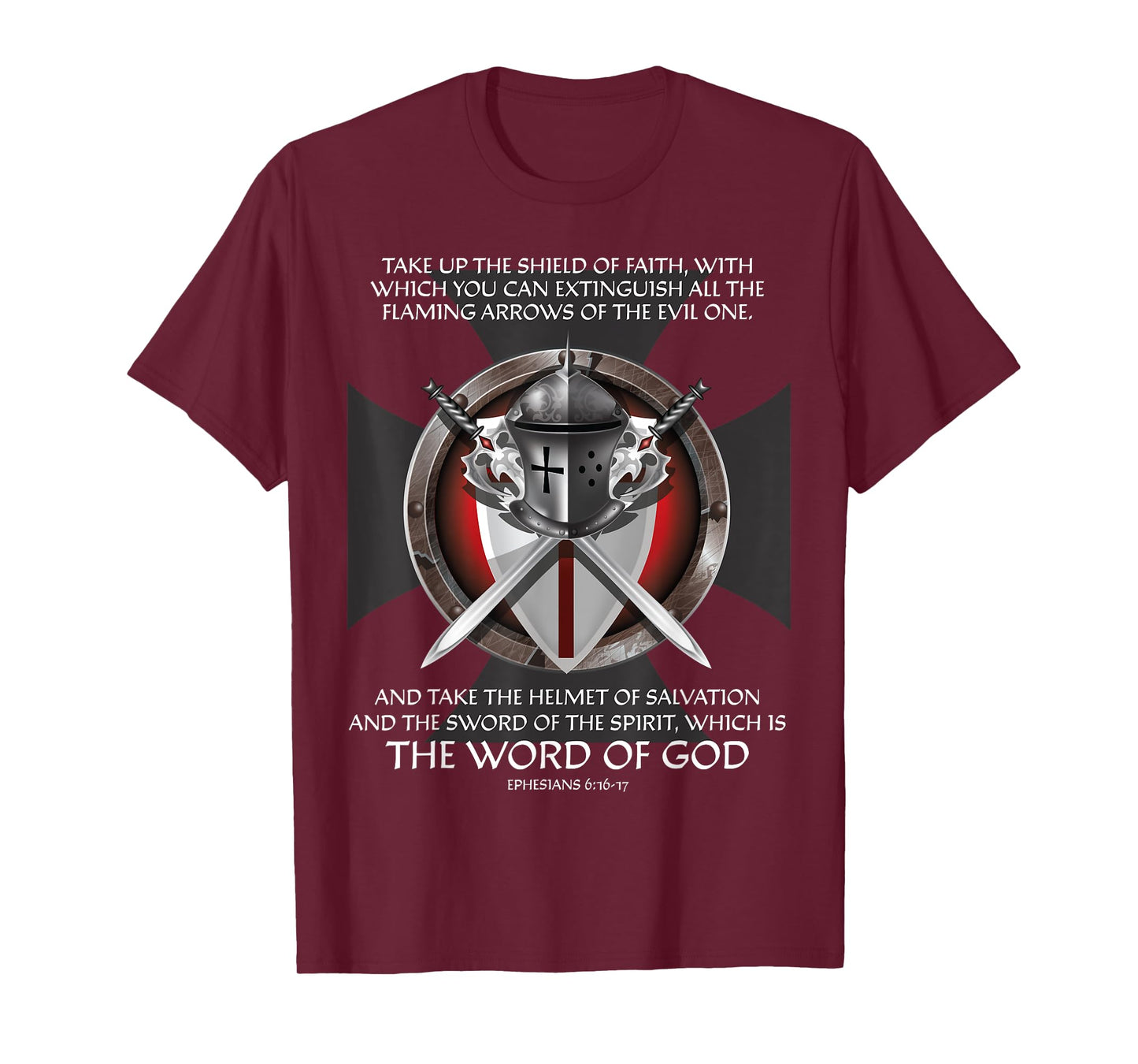 Armor of God Christian Bible Verse Religious Faith Graphic T-Shirt