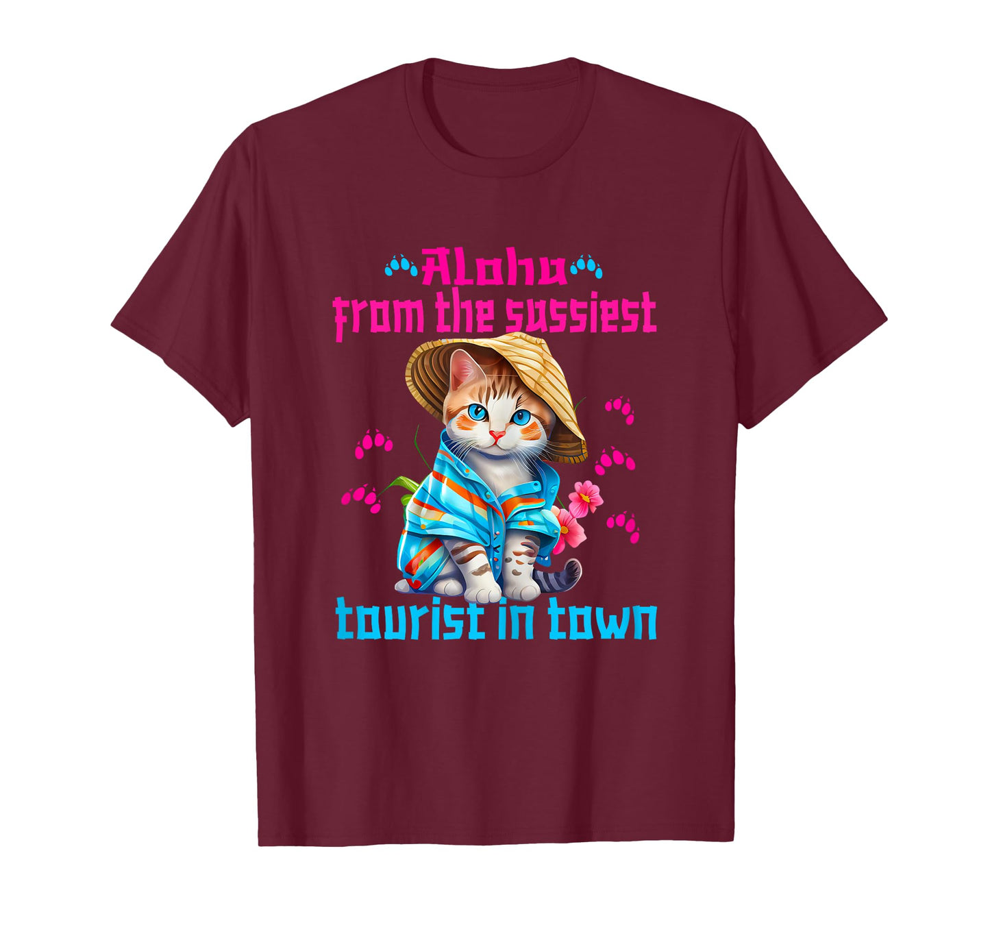 Aloha from the sassiest tourist in town.Funny Summer cats T-Shirt
