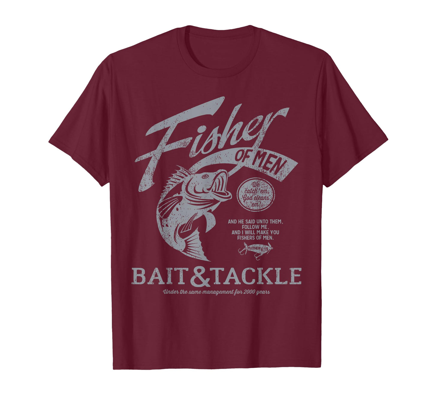 Fishers of Men Graphic Religious Inspired by Matthew 4:19 T-Shirt