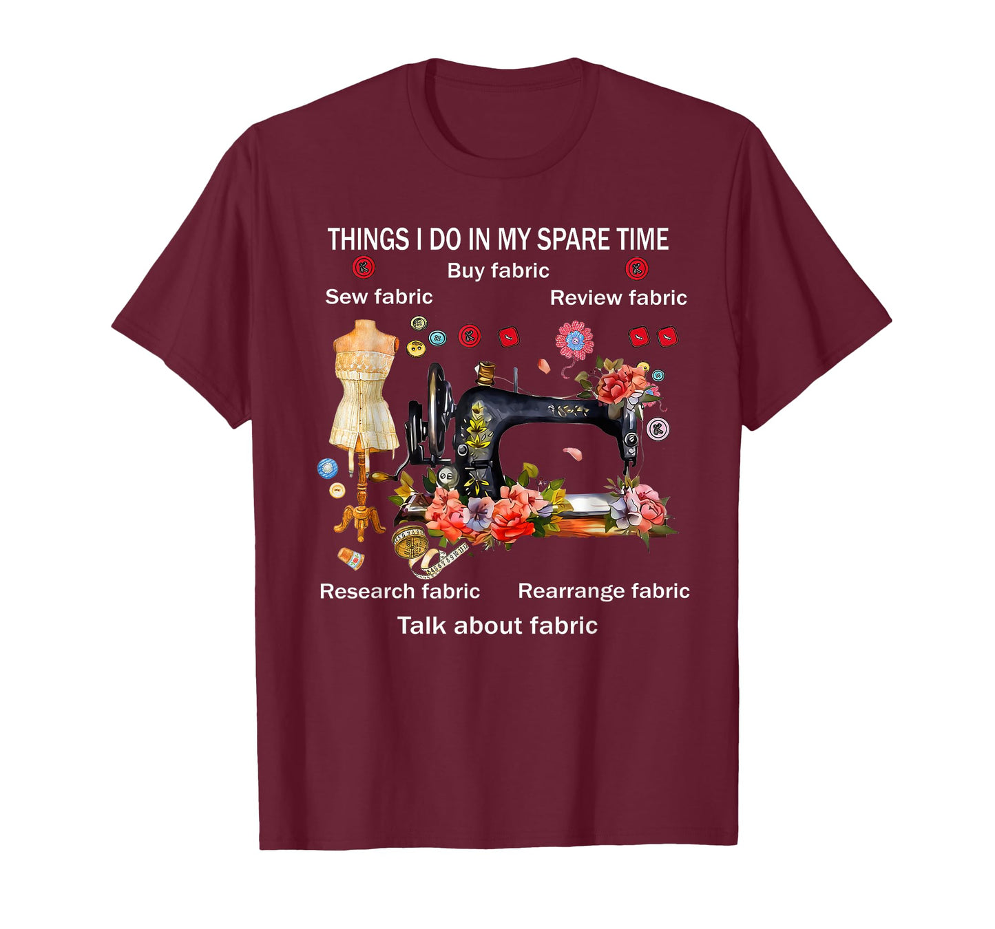 Things I do in My Spare time Funny Quilting Quilter Sewing T-Shirt