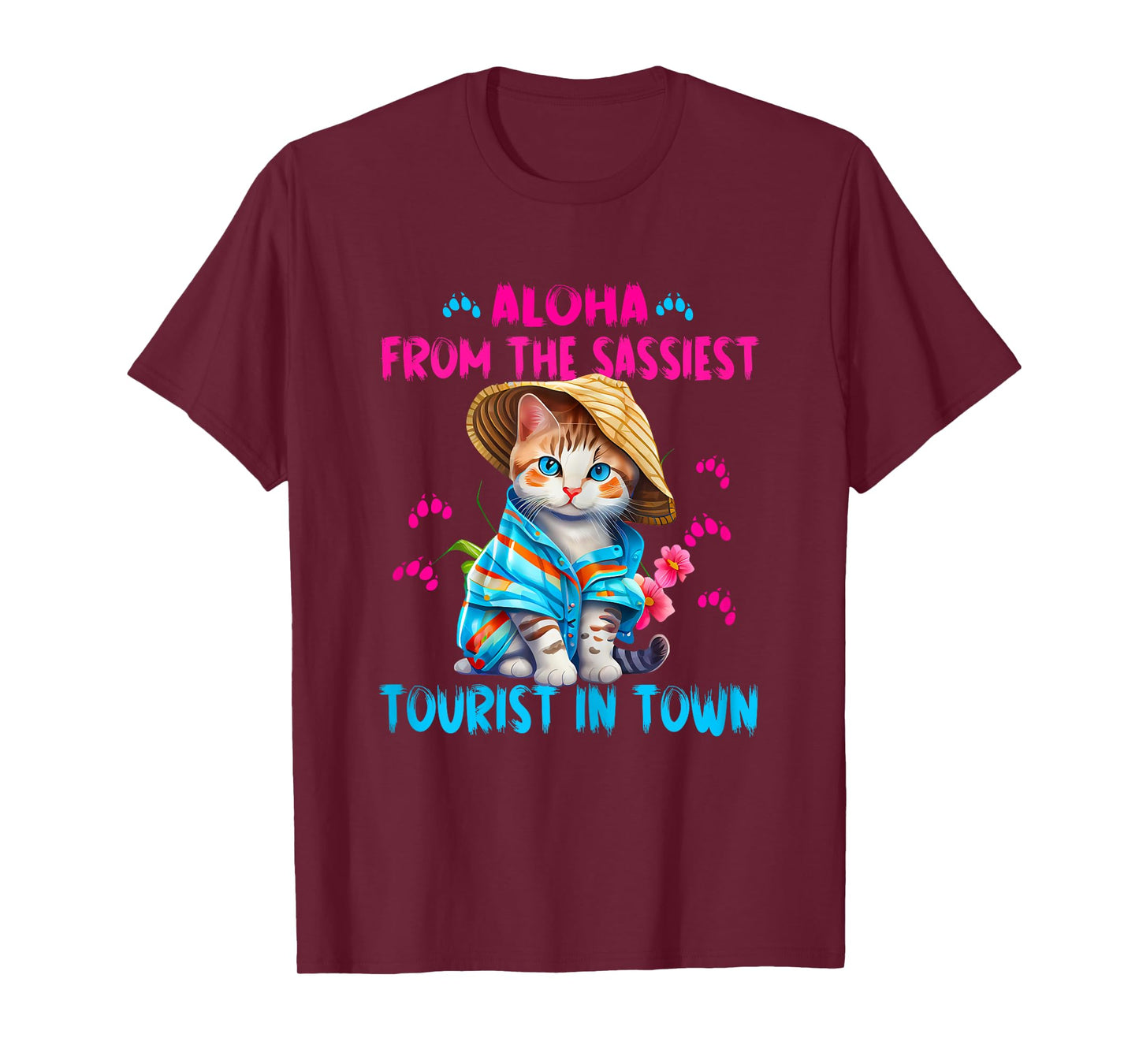Aloha from the sassiest tourist in town.Funny Summer cats T-Shirt