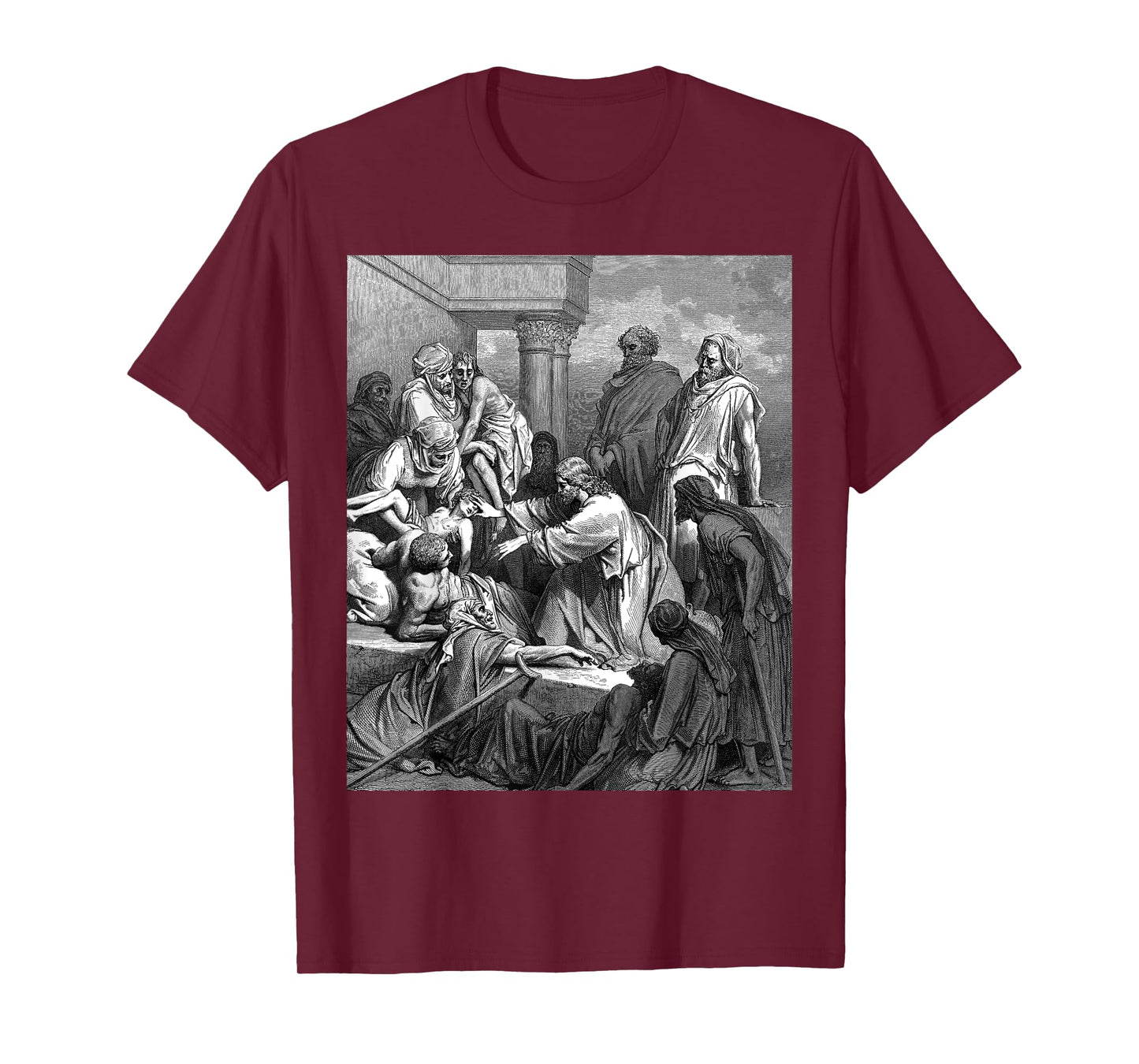 Jesus Healing the Sick Gustave Dore Religious Biblical Art T-Shirt