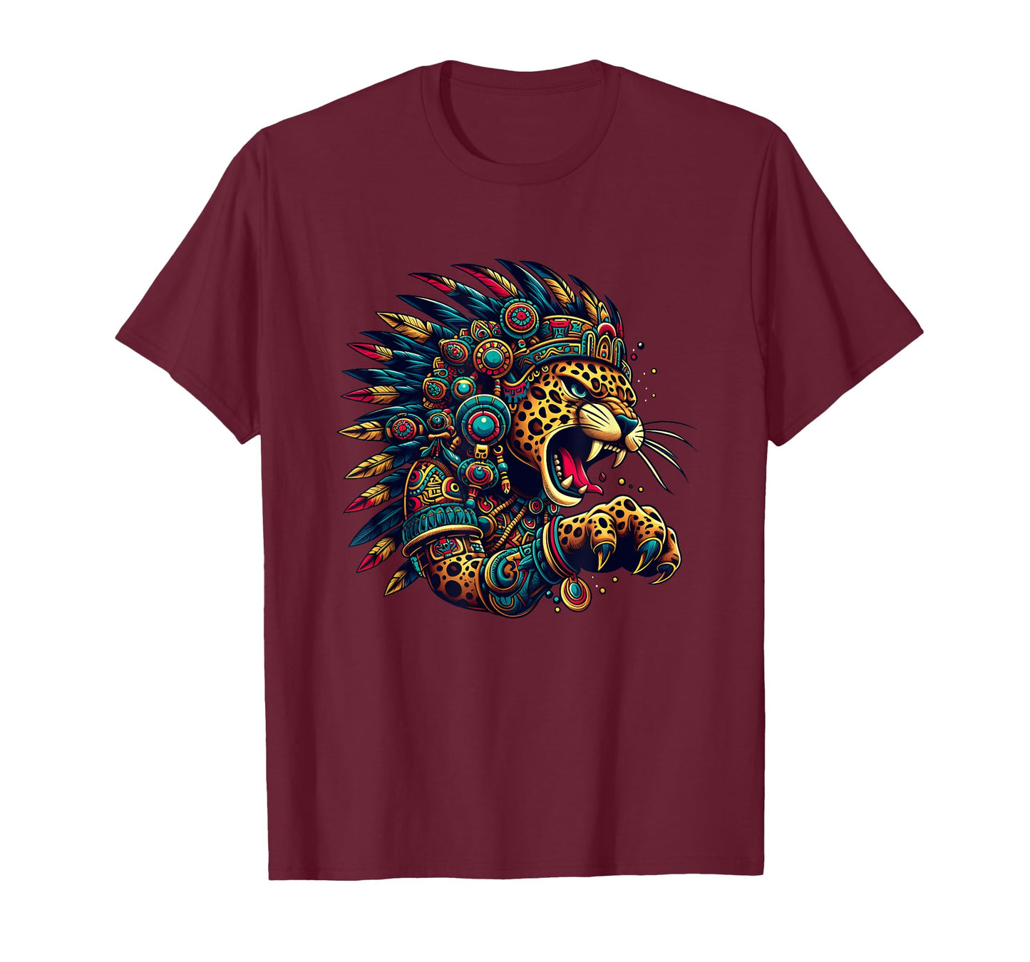 Aztec Jaguar Warrior Culture Mayan Indigenous Mythology T-Shirt