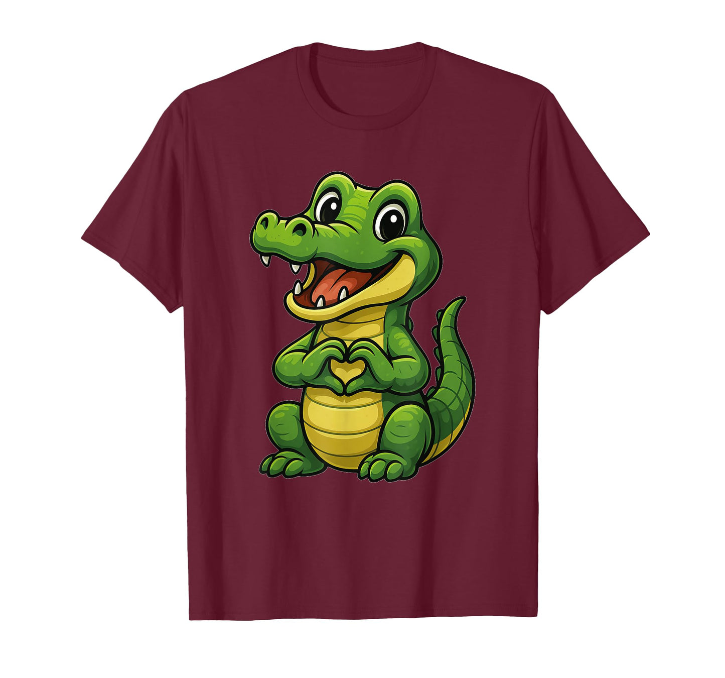 Crocodile with heart | Sweet crocodile with heart symbol T-Shirt