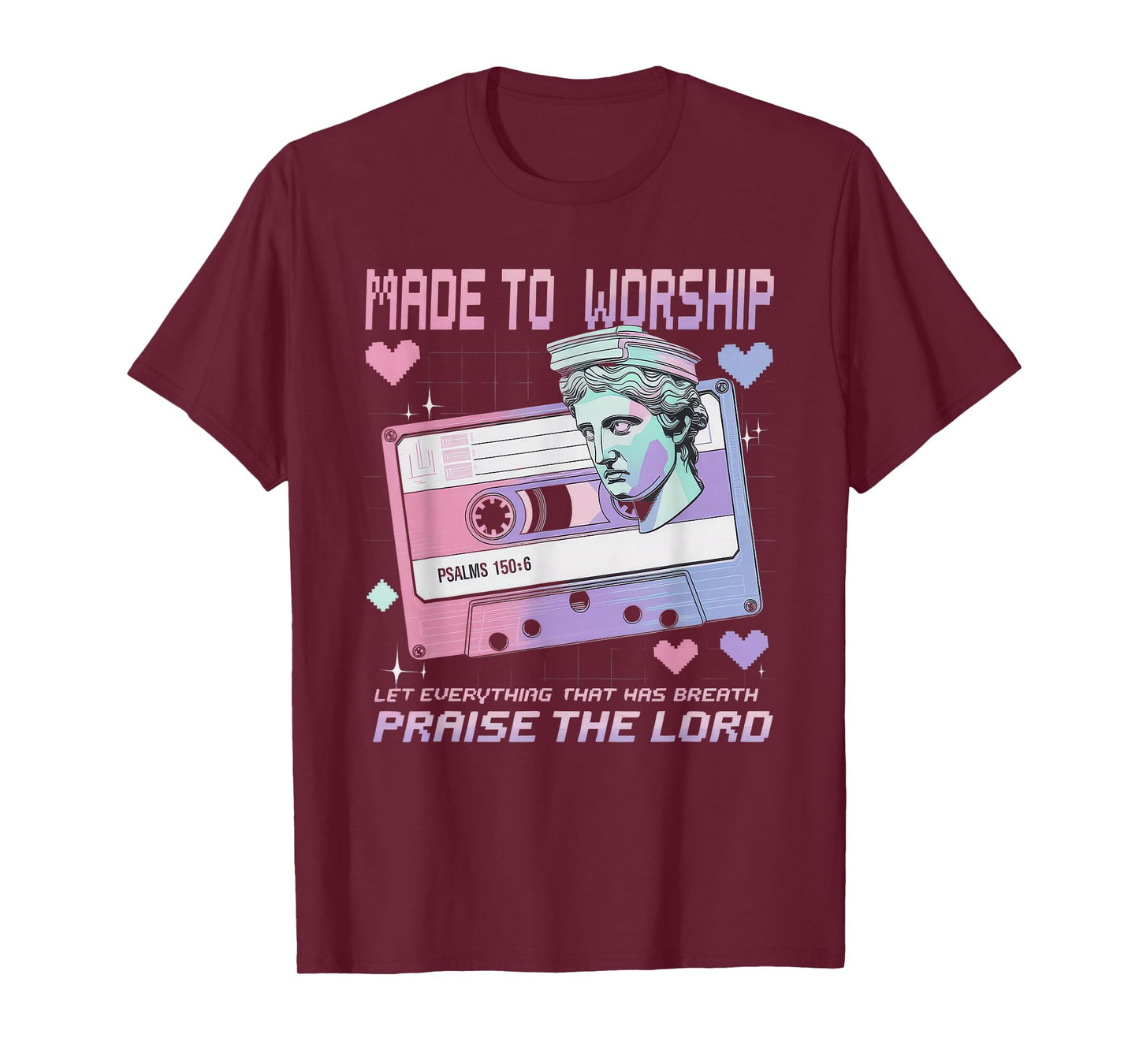 Worship Tshirt Christian Music Retro Cassette Psalms 150:6 T-Shirt