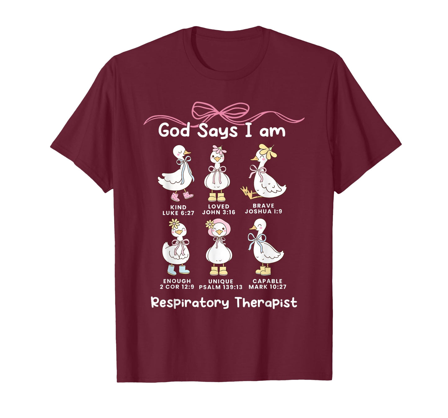 God Says I Am Respiratory Therapist Silly Goose Graduation T-Shirt