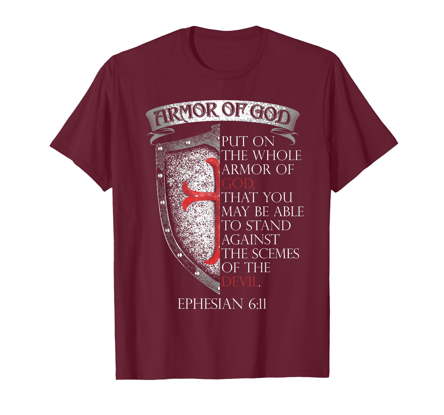 Armor Of God Ephesians 6:17 Bible Verse Christian T-Shirt
