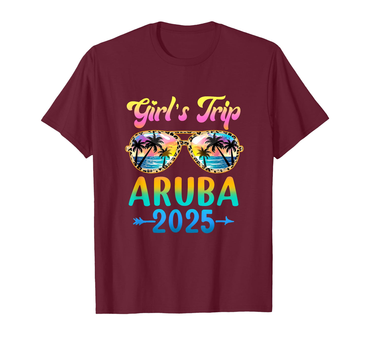 Girl's Trip Aruba 2025 Summer Vacation Sunglasses T-Shirt
