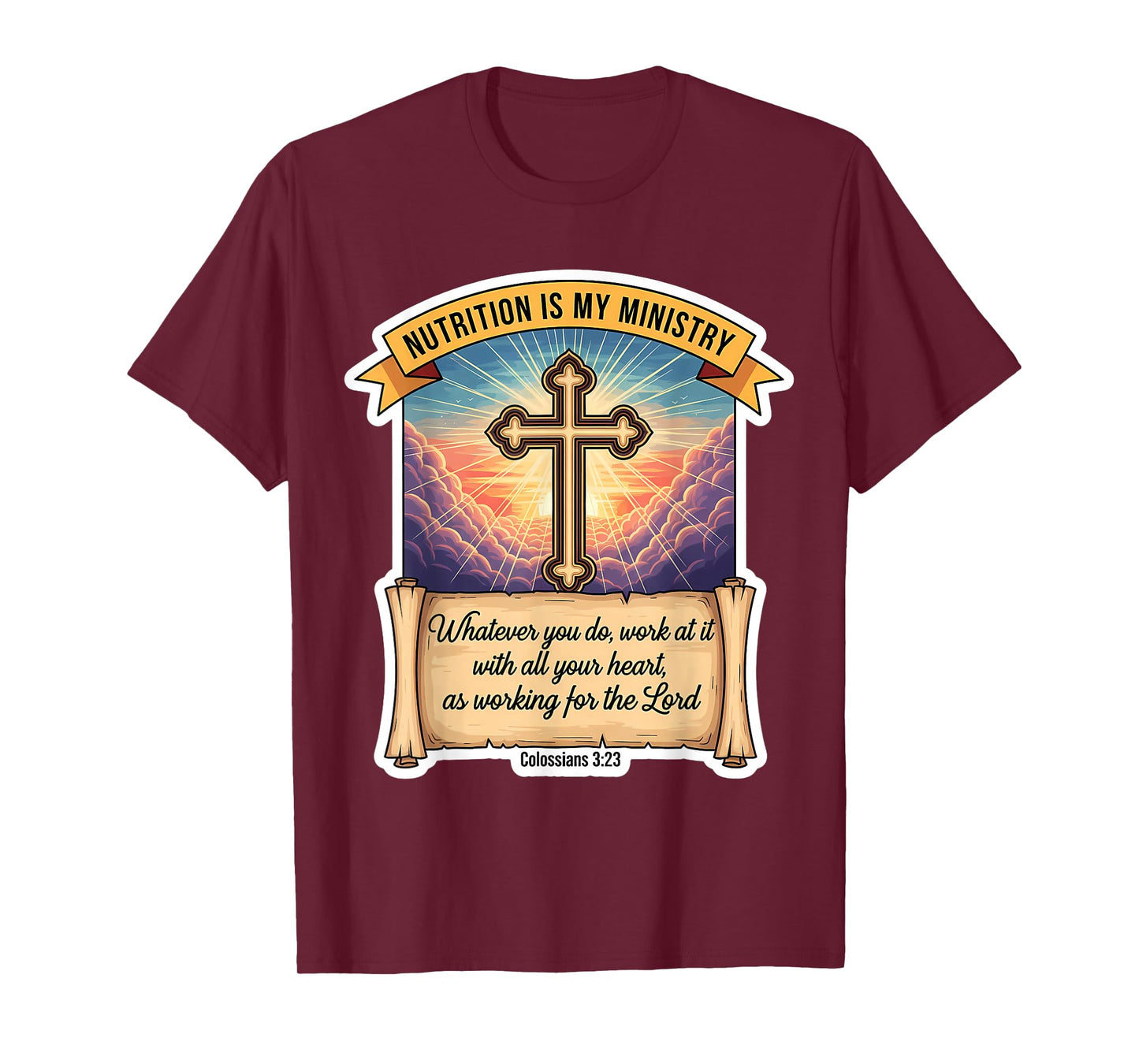 Christian Nutritionist Nutrition is My Ministry Dietitian T-Shirt