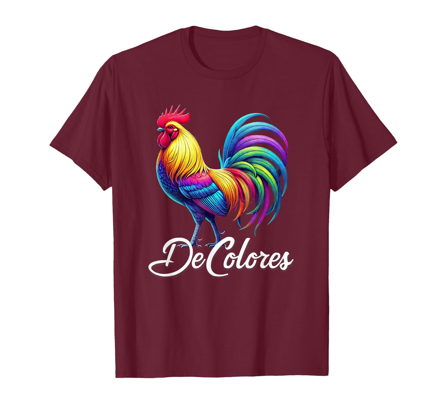 DeColores Cursillo Rainbow Rooster Catholic T-Shirt