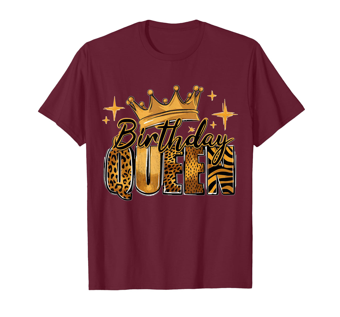 Birthday Queen Golden Crown American Afro Girls Women party T-Shirt