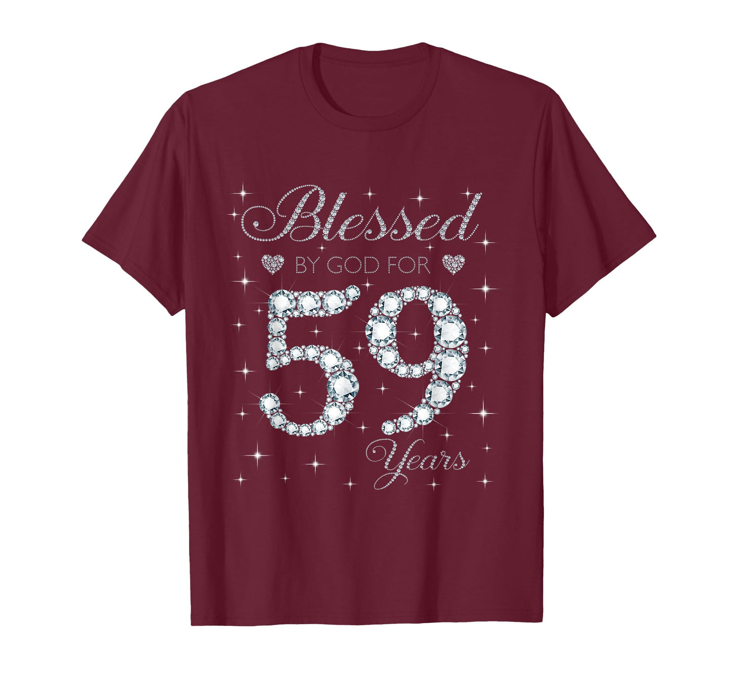 Blessed by God For 59 Years Old 59th Birthday Gift For Women T-Shirt