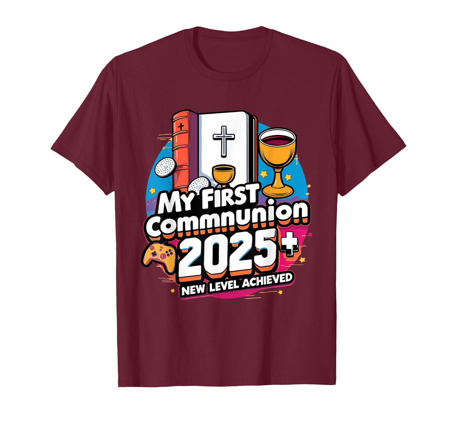 My 1st First Communion 2025 Video Game Controller Boys Girls T-Shirt