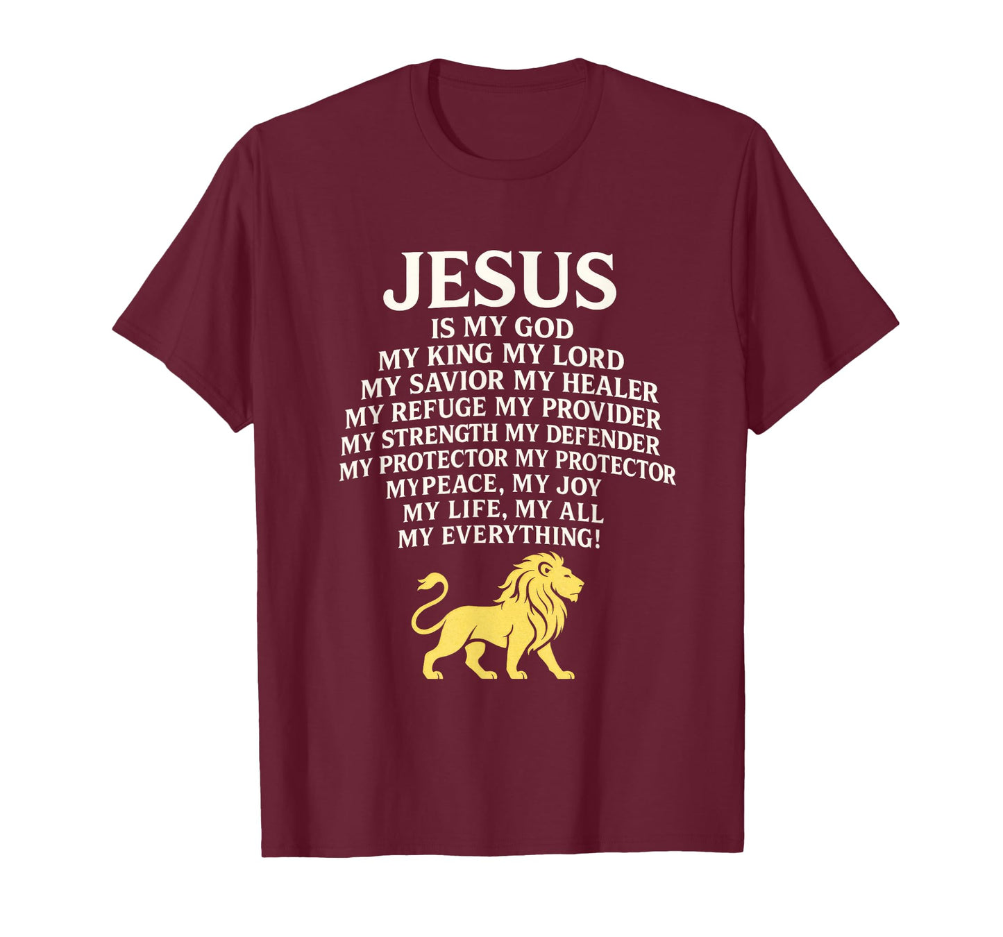 Jesus - Lion Christian Faith Religion Savior T-Shirt
