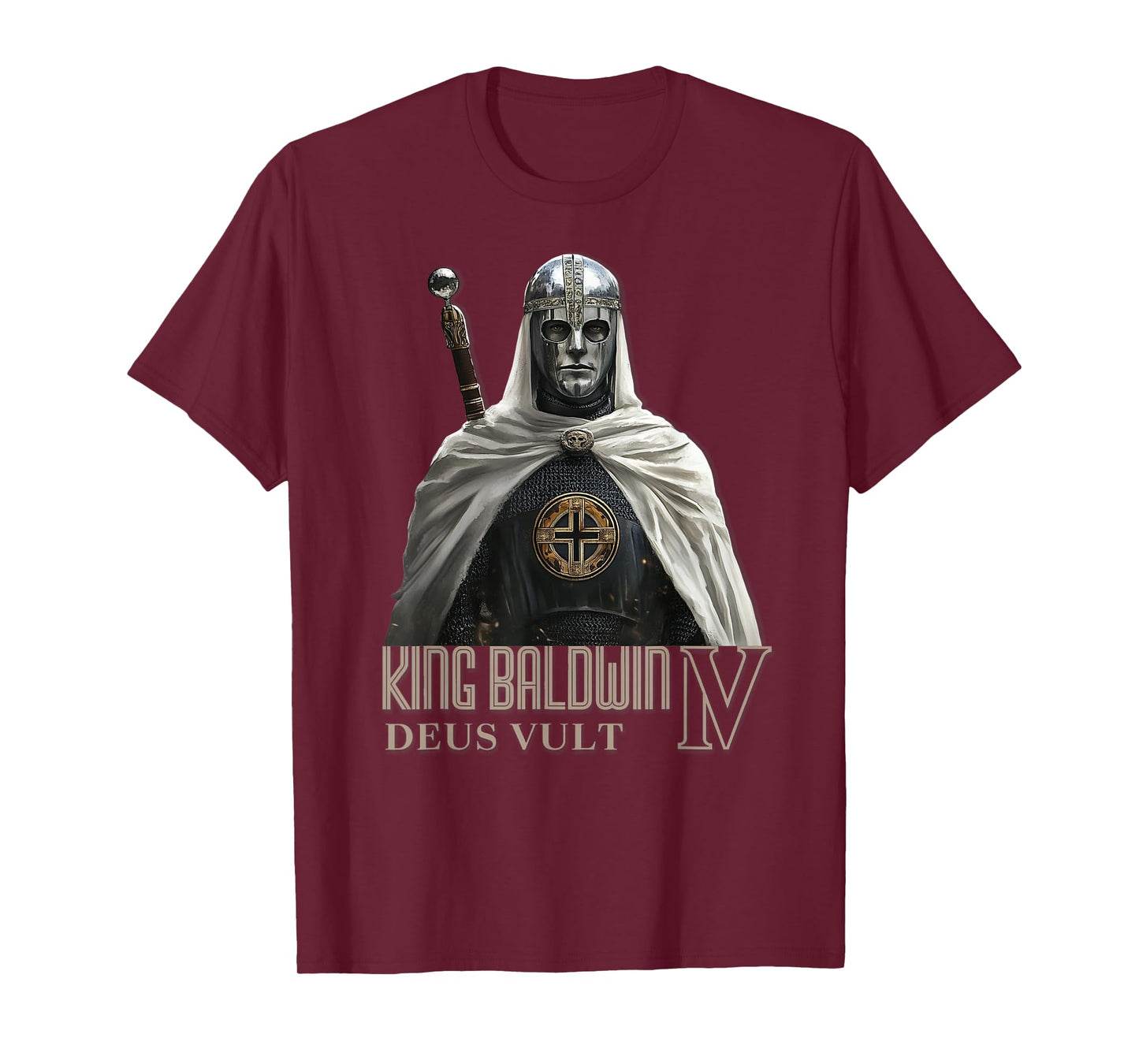 King Baldwin IV Jerusalem Cross Catholic T-Shirt