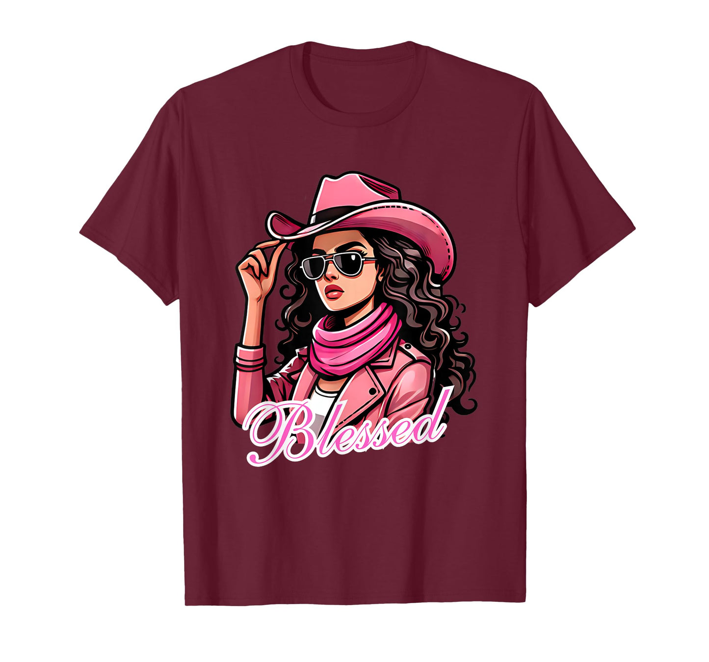 Blessed Black Cowgirl Western Swag African Christian Woman T-Shirt