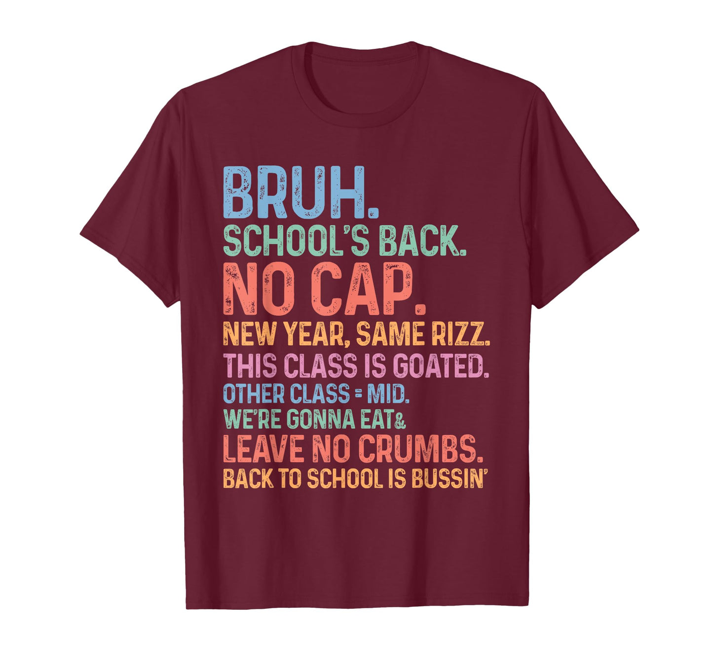 Skibidi Back To School’s Back No Cap Rizz Class Is Goated T-Shirt