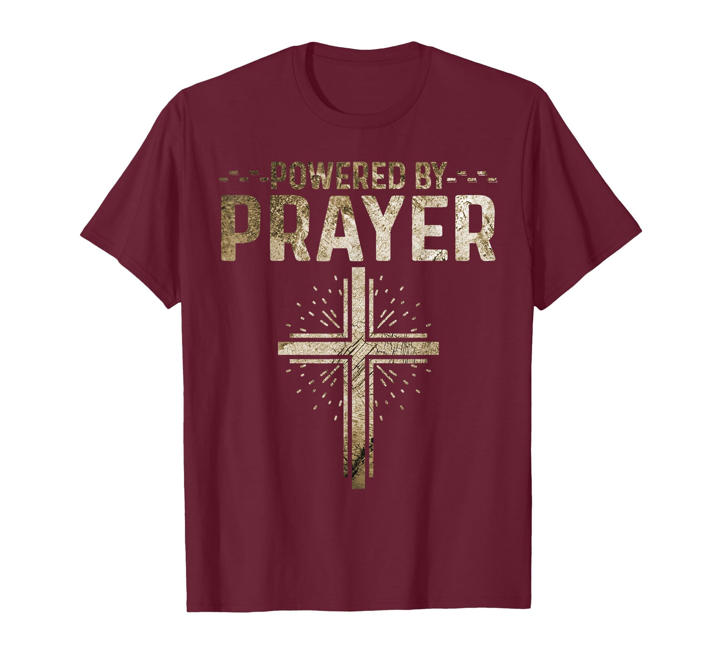 Powered By Prayer Retro Christian Religious graphic T-Shirt
