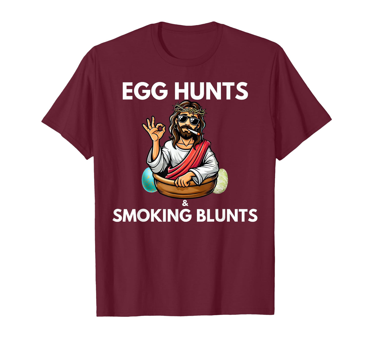 Easter 420 2025 Blunt Stoner Cannabis Weed Design Unisex-Adults T-Shirt Black Small Crew Neck Short Sleeve Modern Novelty Humor Gift T-Shirt