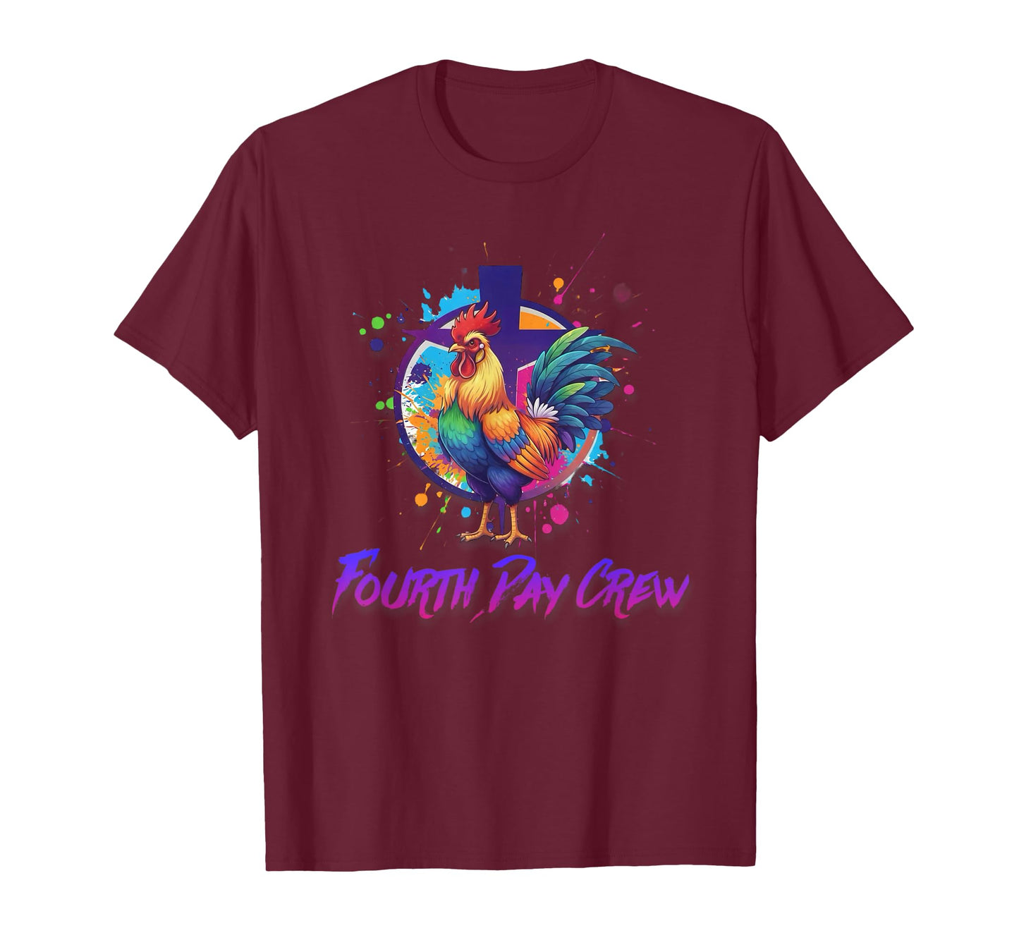 DeColores Cursillo Rainbow Rooster Catholic T-Shirt