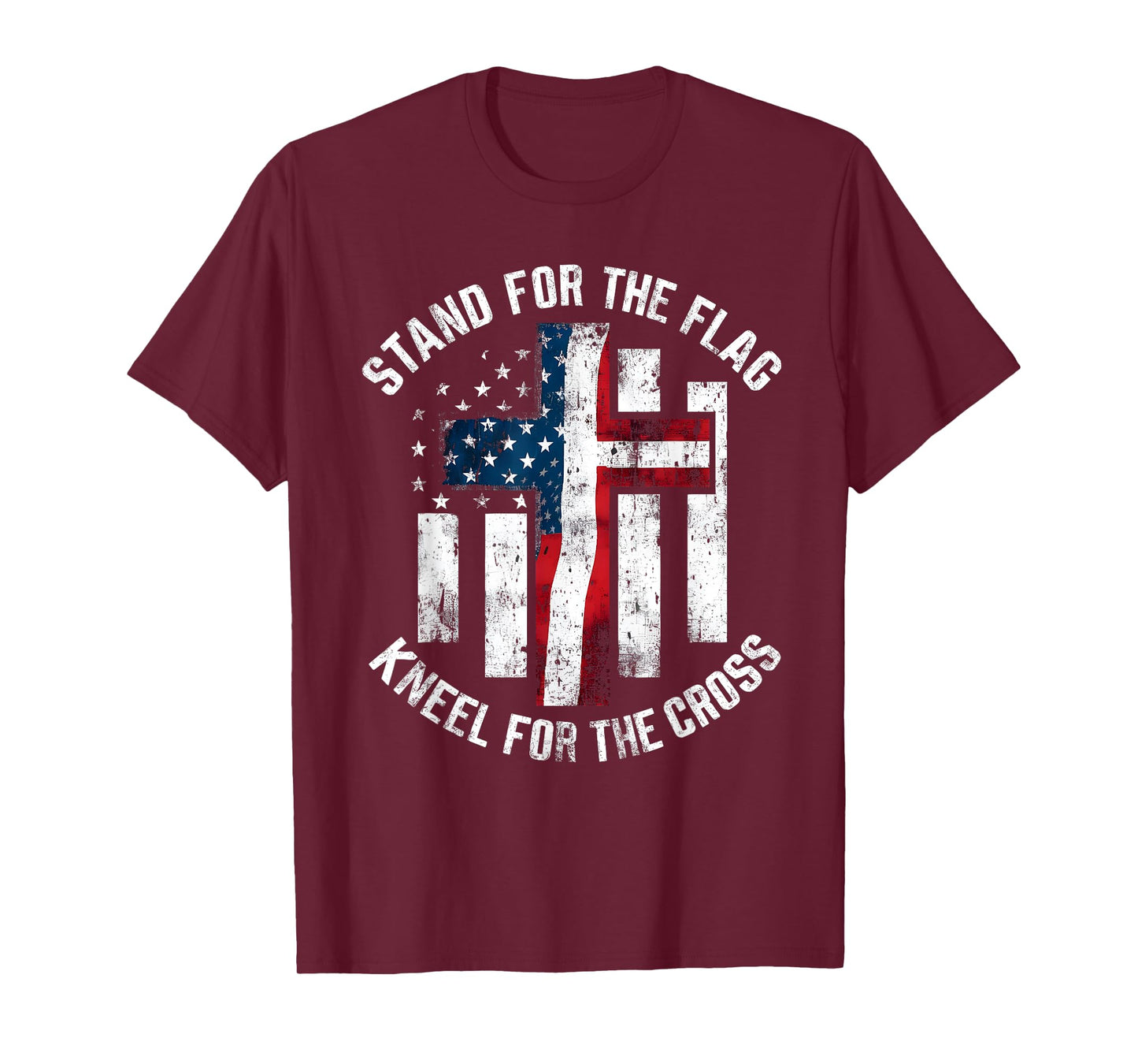 USA Flag Religious Quote 4th of July Christian Faith T-Shirt for Women Men