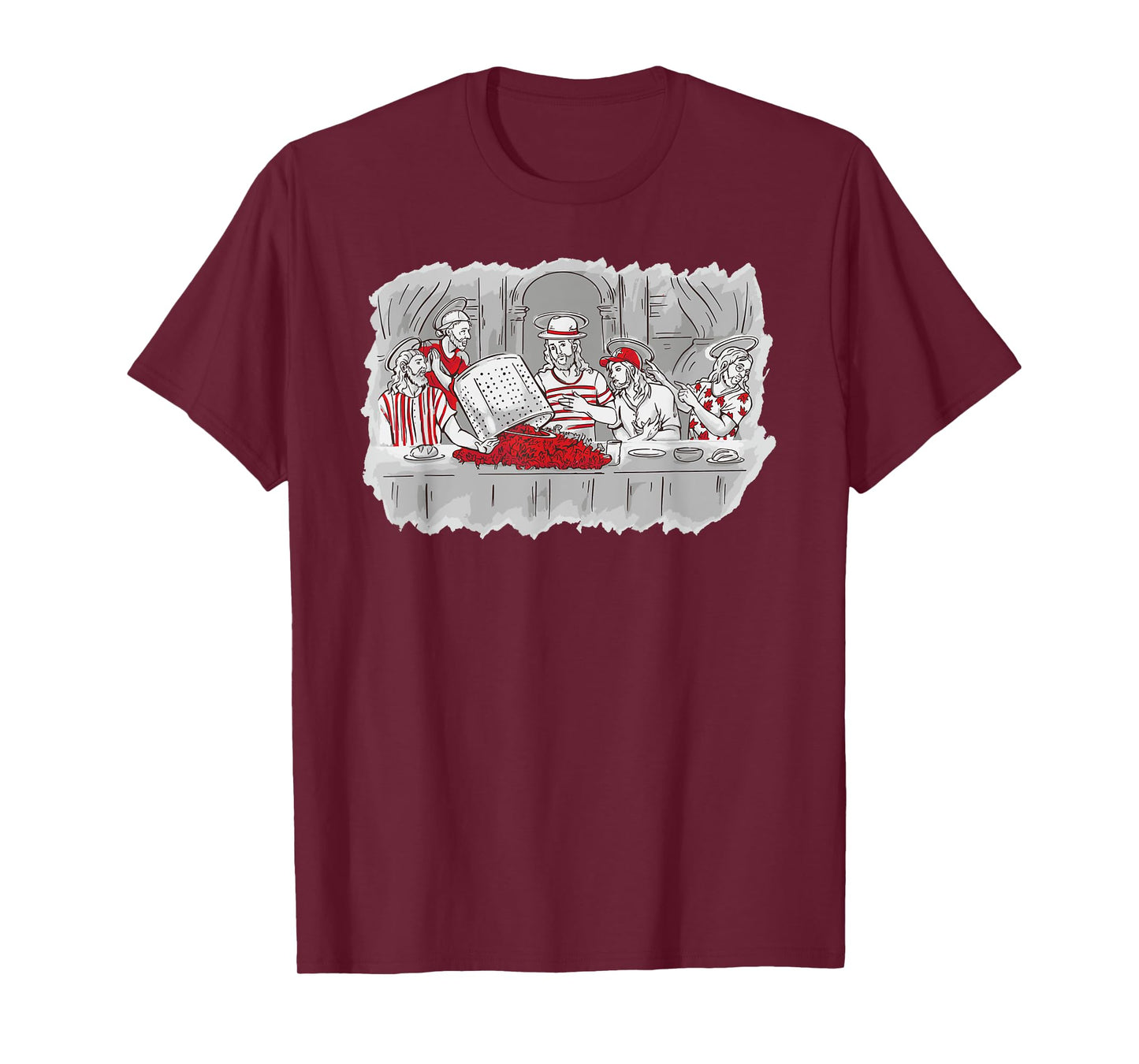 Louisiana Last Supper Funny Crawfish Boil Jesus Cajun Joke T-Shirt
